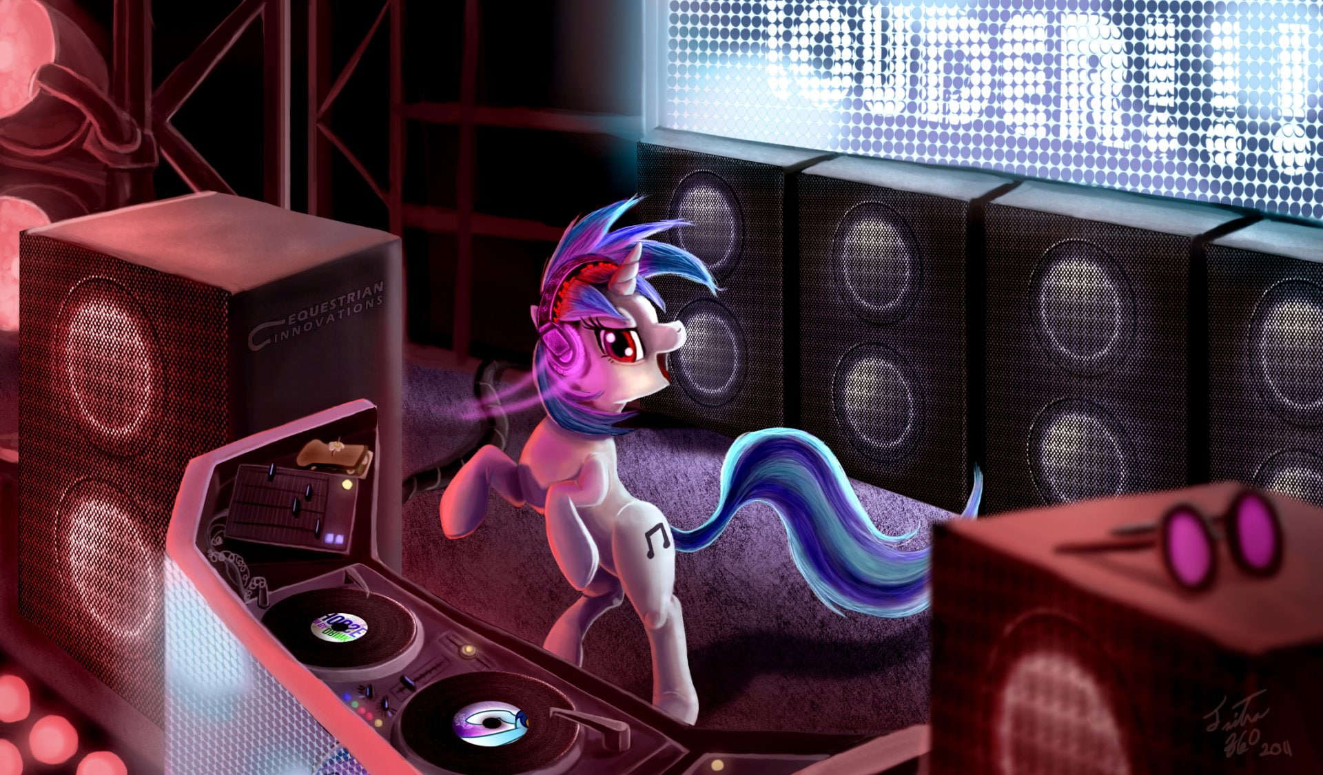 headphones, technology, occupation, Vinyl Scratch, women, communication, connection, computer equipment, My Little Pony: Friendship is Magic, Magic, human face, HD Wallpaper