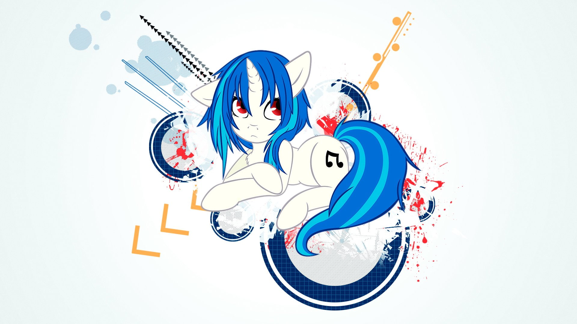 science, symbol, My Little Pony, cut out, My Little Pony: Friendship is Magic, art and craft, DJ Pon-3, arrow symbol, multi colored, blue, drawing - art product, HD Wallpaper