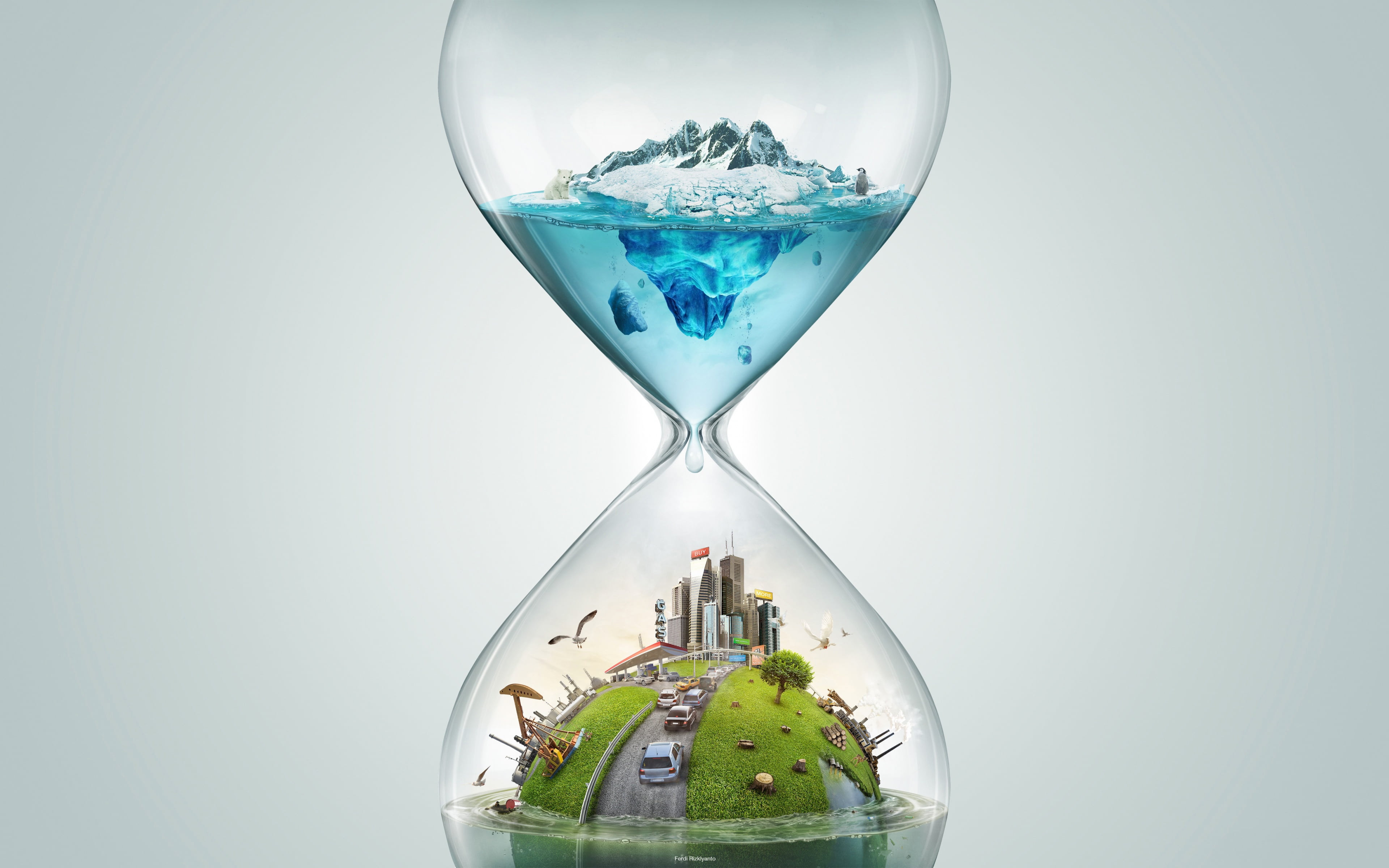 hourglass, rendering, time, travel, 4K, HD Wallpaper
