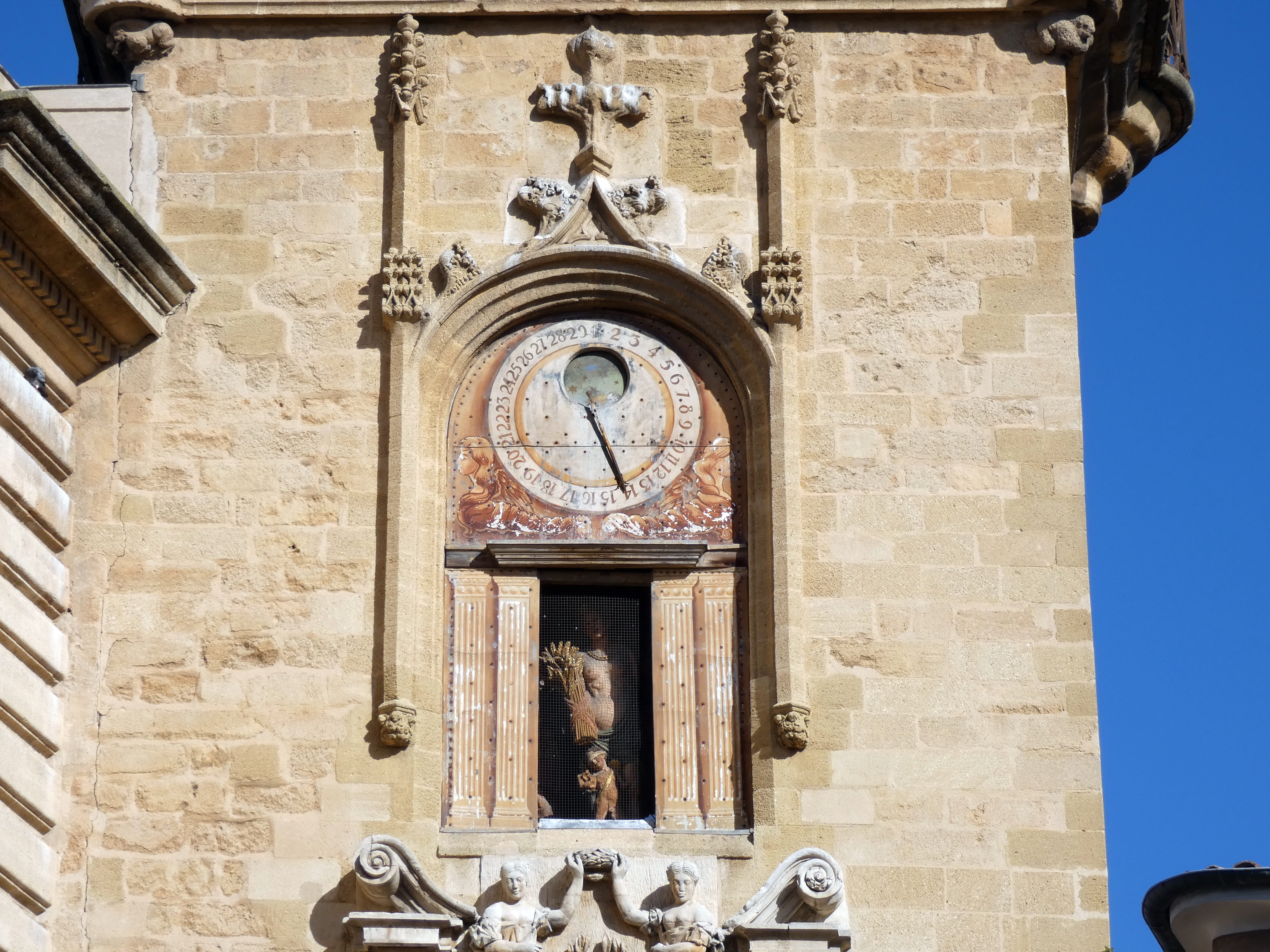 religion, architecture, clock, belief, aix-en-provence, place of worship, ornate, bell tower - tower, no people, outdoors, 4K, belfry, old, clock tower, HD Wallpaper