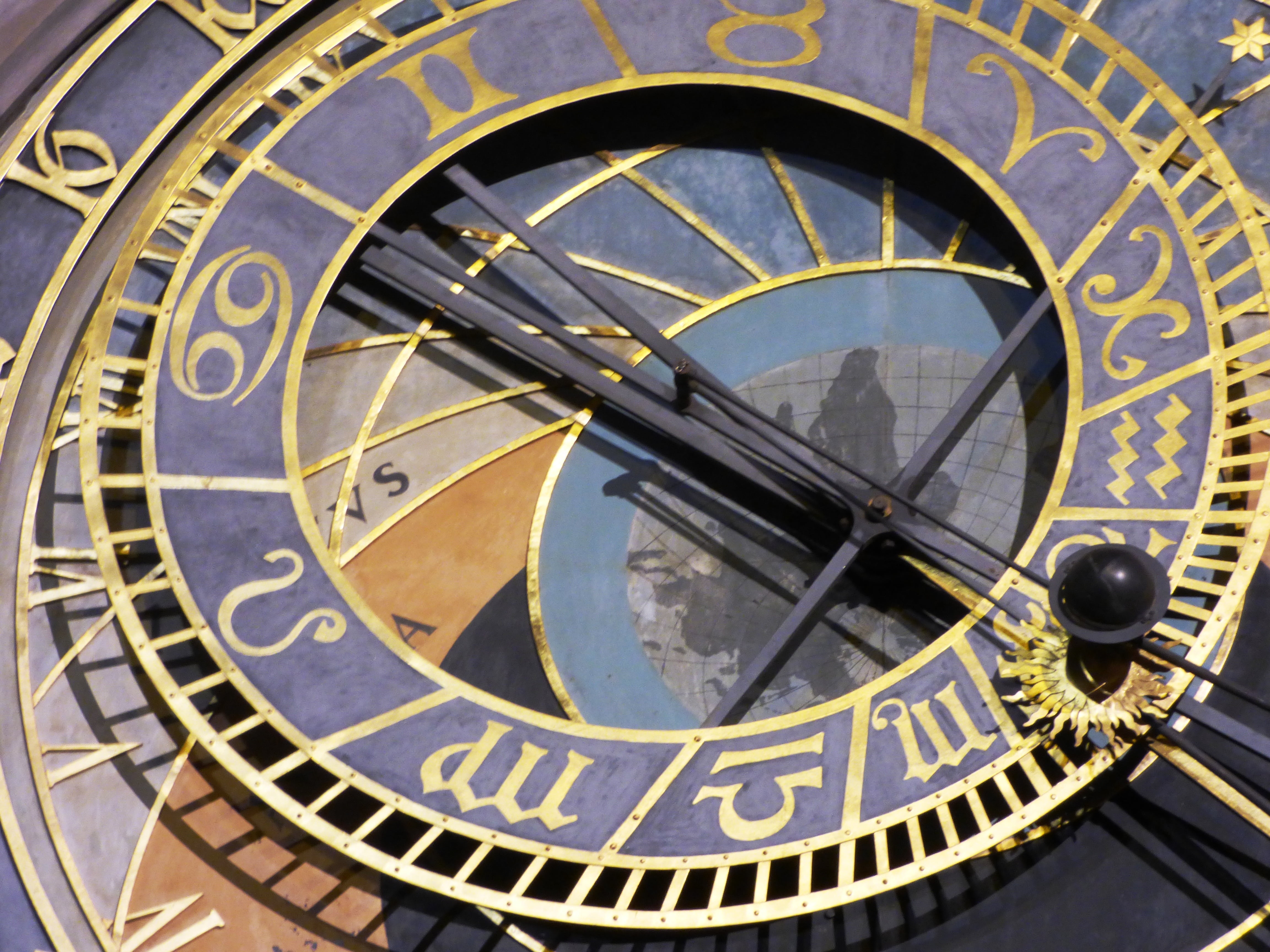 time, clock, number, clock tower, close-up, second, astronomical clock, the market, old, history, czech republic, outdoors, the past, tip, prague, 4K, HD Wallpaper