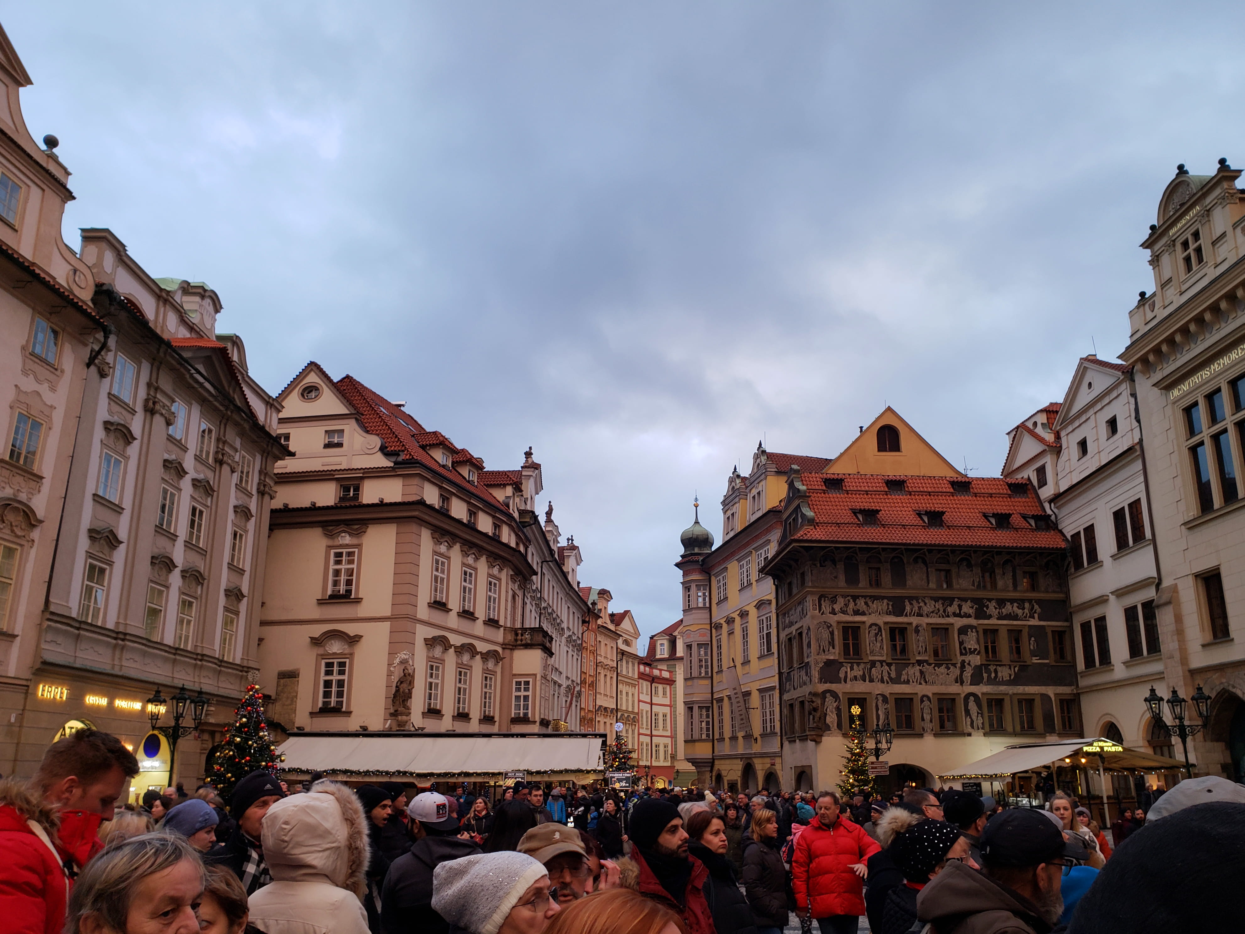 city life, sky, festival, architecture, city, the old town, real people, group of people, plaza, town square, building, day, men, building exterior, built structure, HD Wallpaper