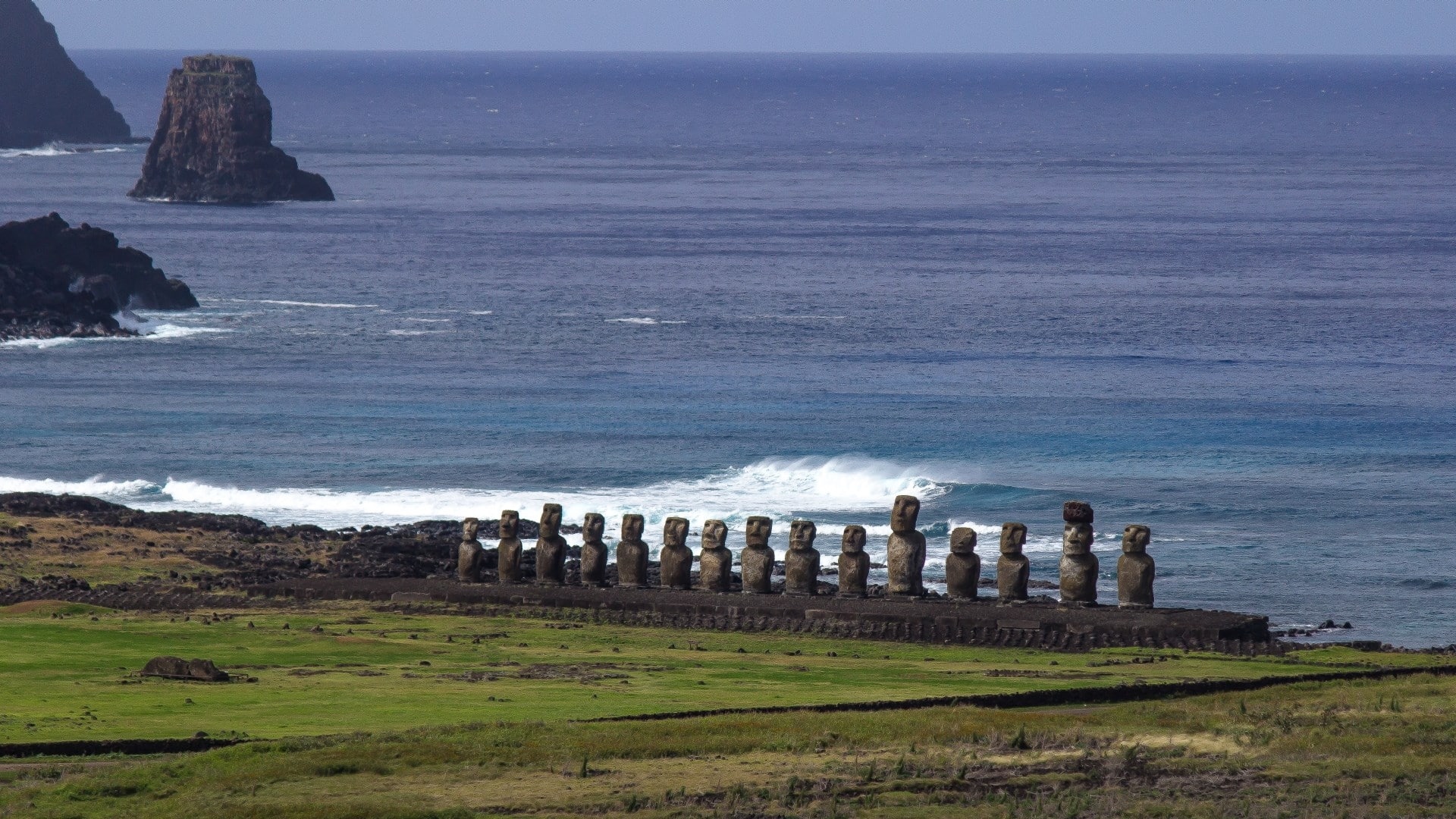 ahu tongariki, 1080P, HD Wallpaper