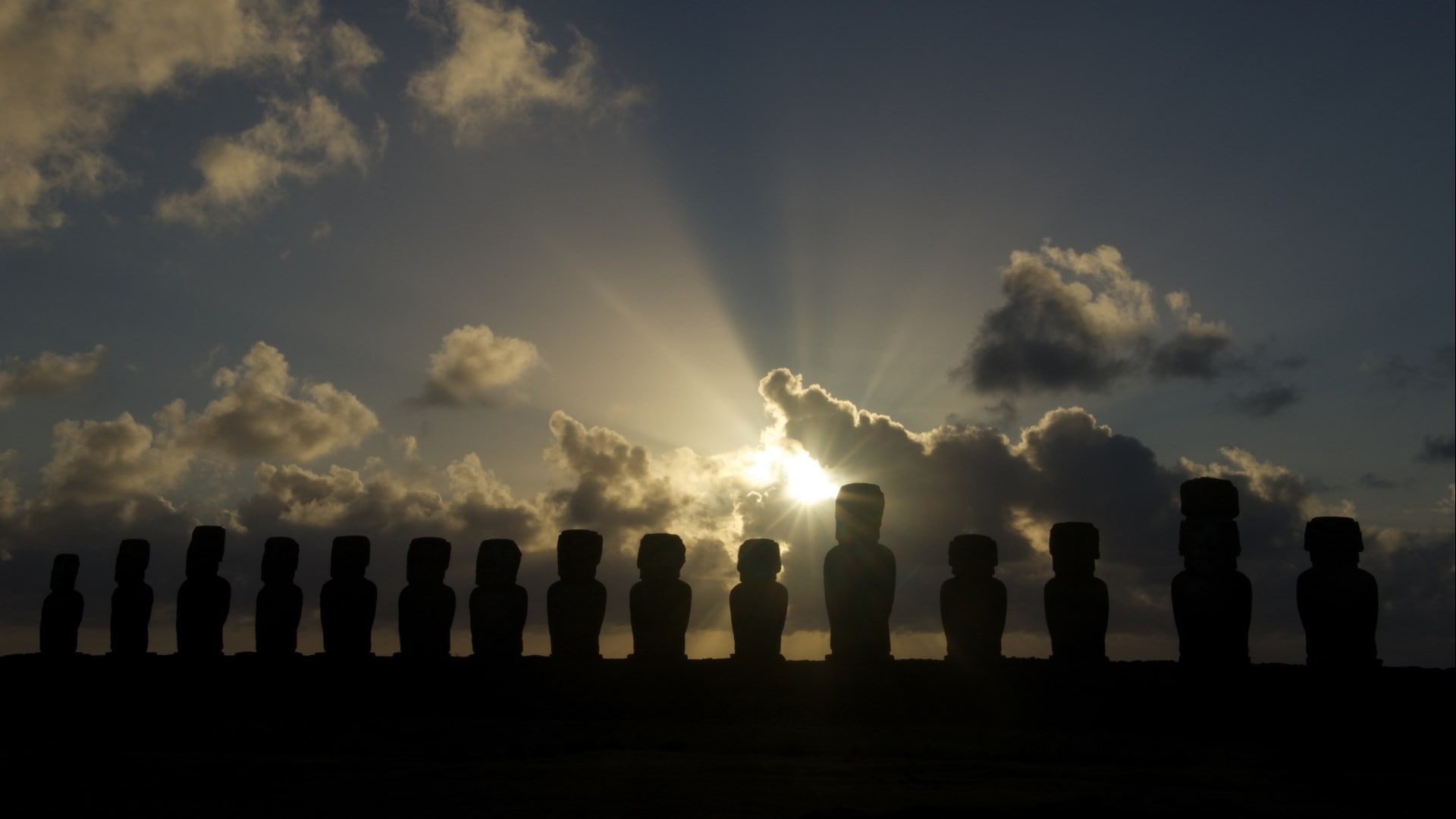 ahu tongariki, 1080P, HD Wallpaper