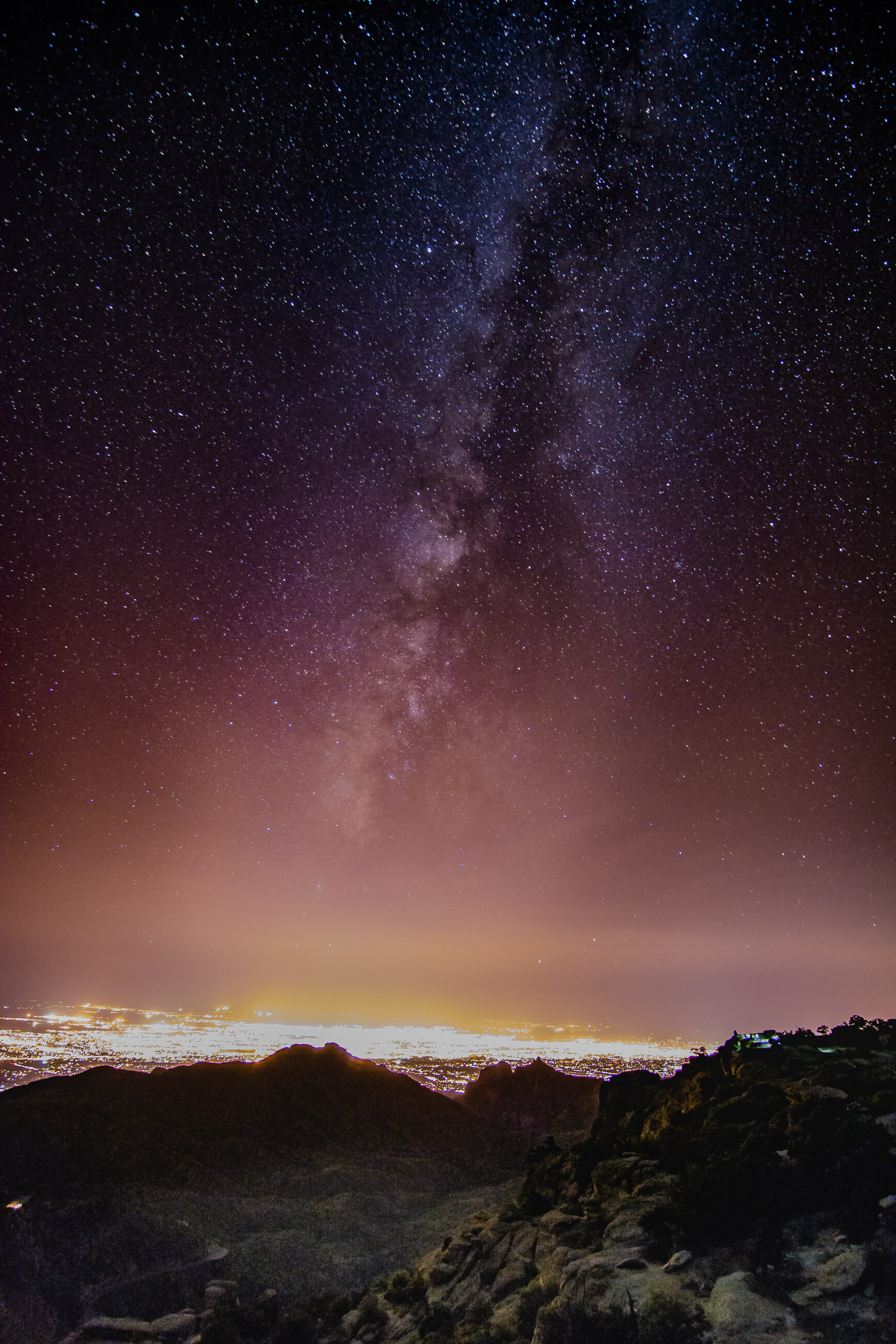 arizona, galaxy, sky, star field, outdoors, tourism, southwestern, star - space, 5K, tucson, nature, night, space, desert, milky way, star, tranquil scene, Phone HD Wallpaper