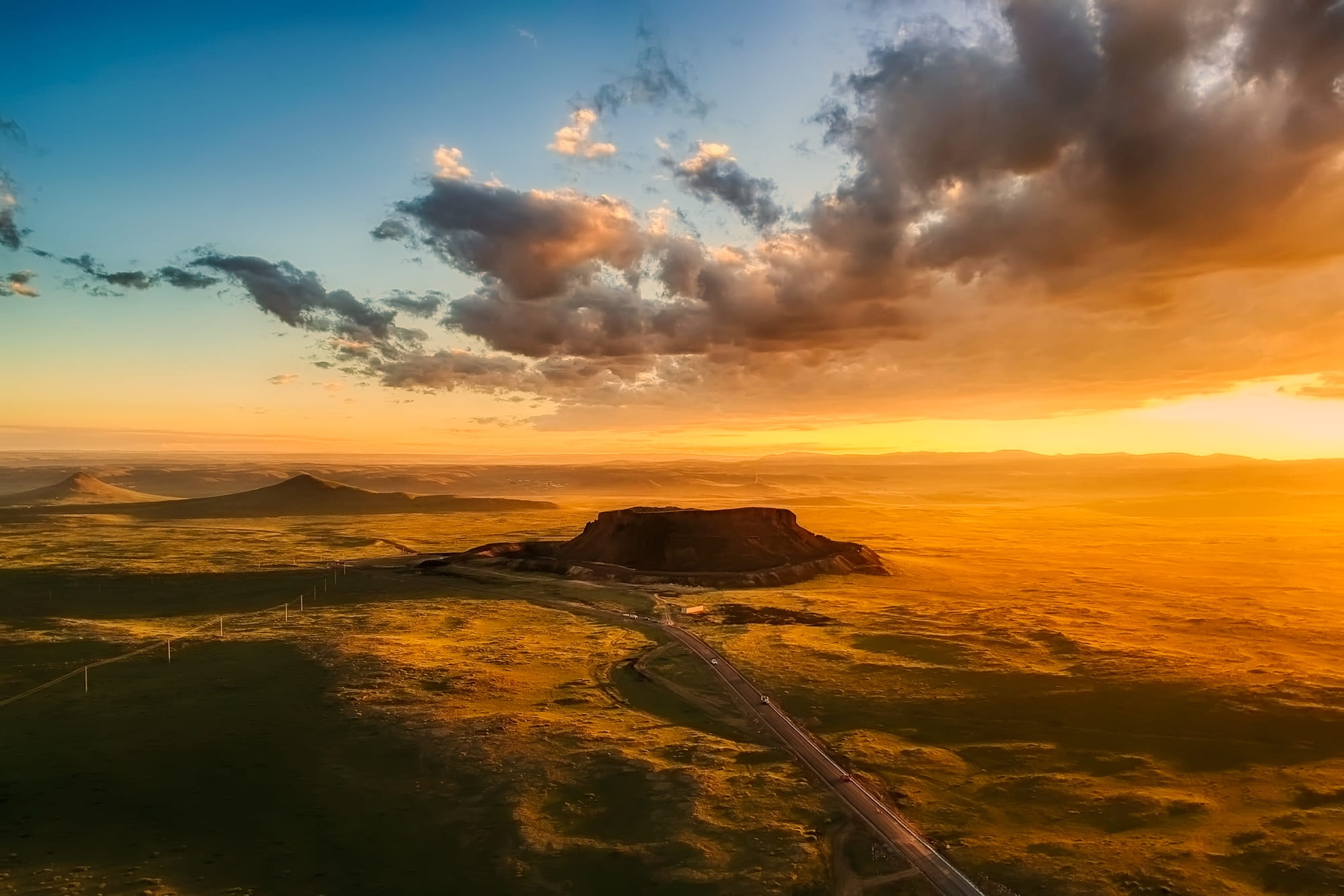 idyllic, land, sunrise, nature, desert, scenics - nature, rock - object, outdoors, america, 1080P, tranquility, countryside, no people, tranquil scene, HD Wallpaper