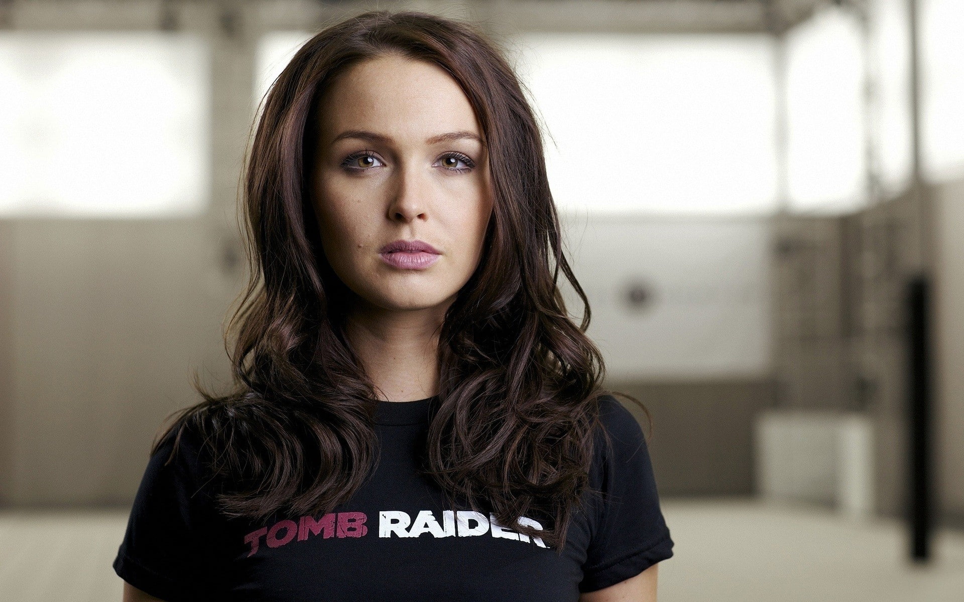 Camilla Luddington, women, Tomb Raider, lips, eyes, 1080P, HD Wallpaper