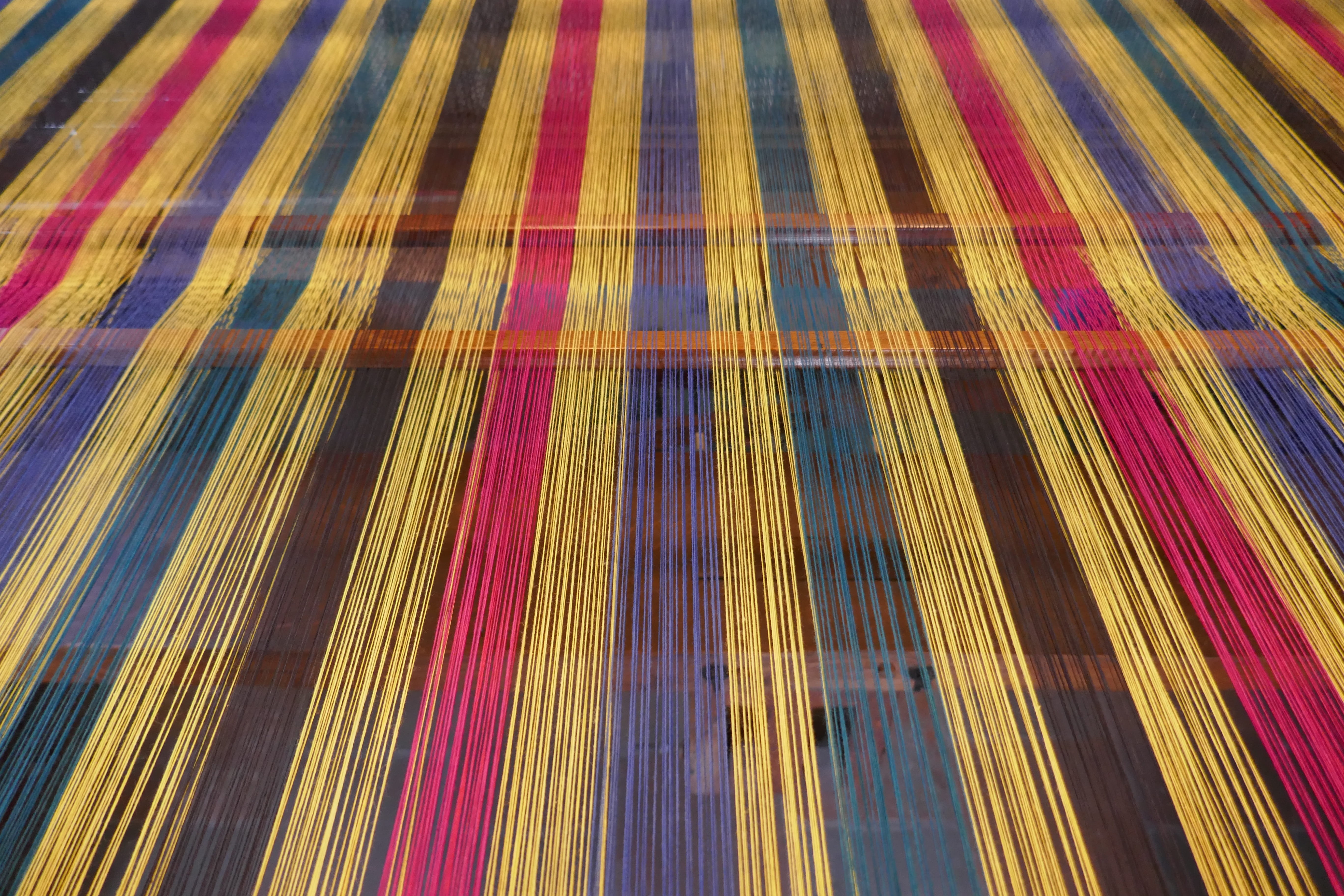 full frame, textured, close-up, side by side, weft threads, architecture, design, striped, wall - building feature, no people, 5K, backgrounds, indoors, HD Wallpaper