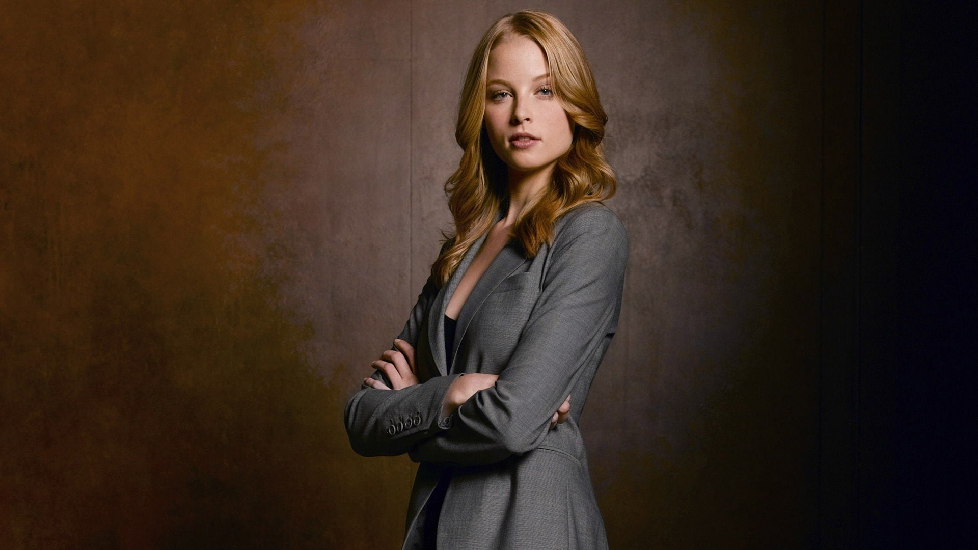 suit, women, rachel, models, eyes, blue, actress, nichols, business, 1080P, blondes, HD Wallpaper