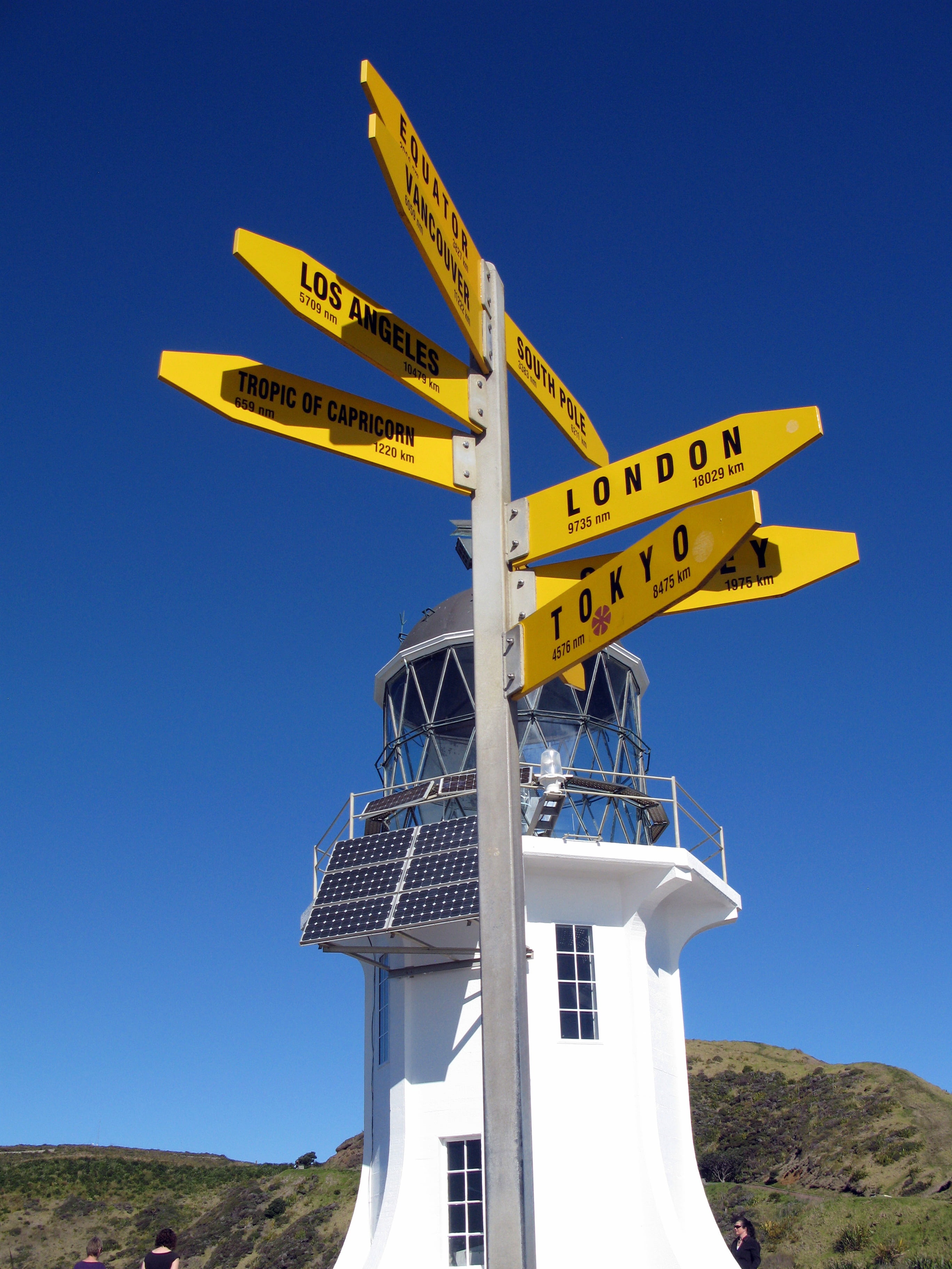 alternative energy, 2K, wind power, wind turbine, sign, cape reinga, clear sky, direction, built structure, guidance, outdoors, renewable energy, no people, Phone HD Wallpaper