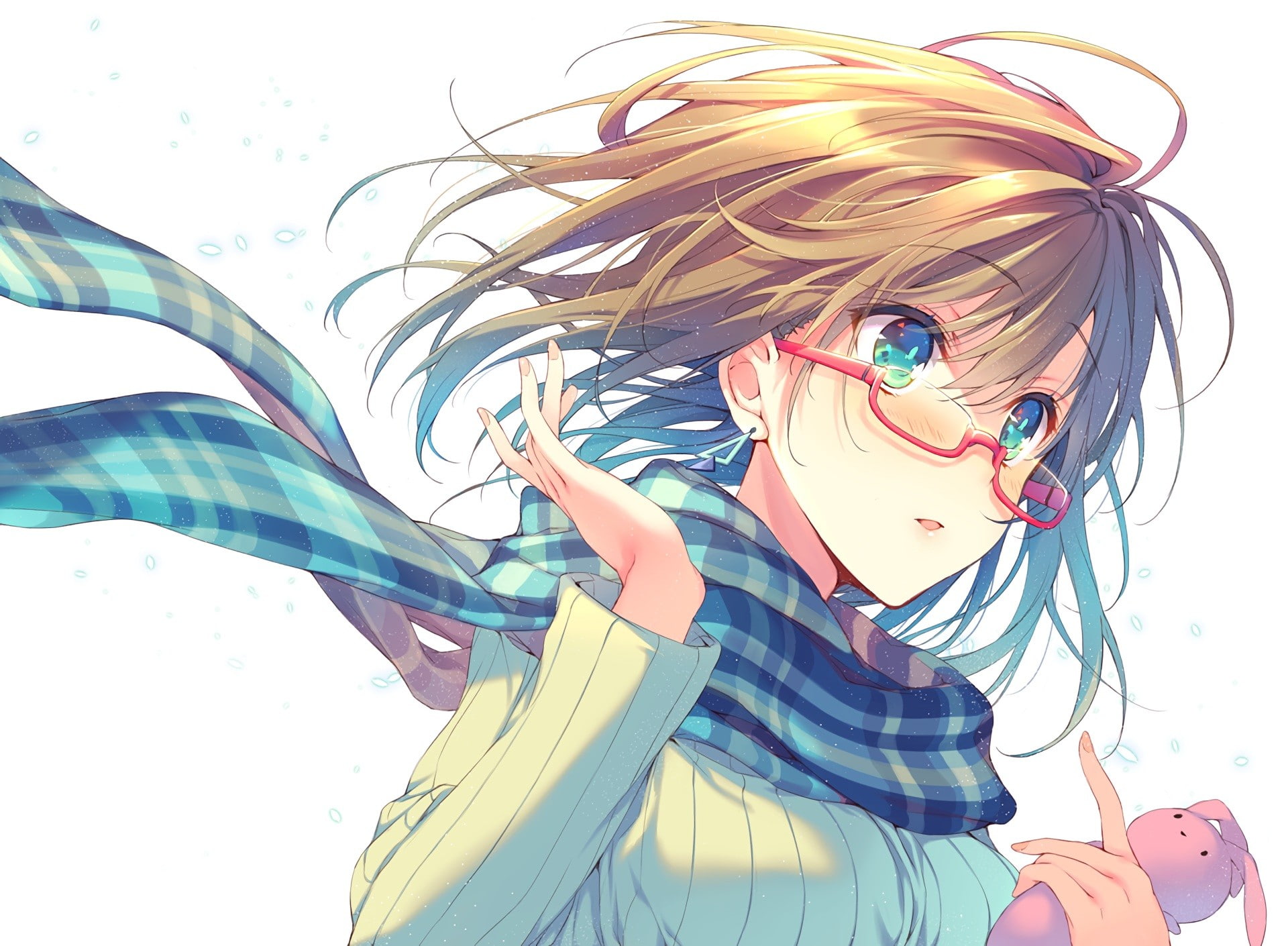 child, young adult, hair, multi colored, females, lifestyles, portrait, childhood, 1080P, leisure activity, anime, real people, girls, glasses, casual clothing, HD Wallpaper