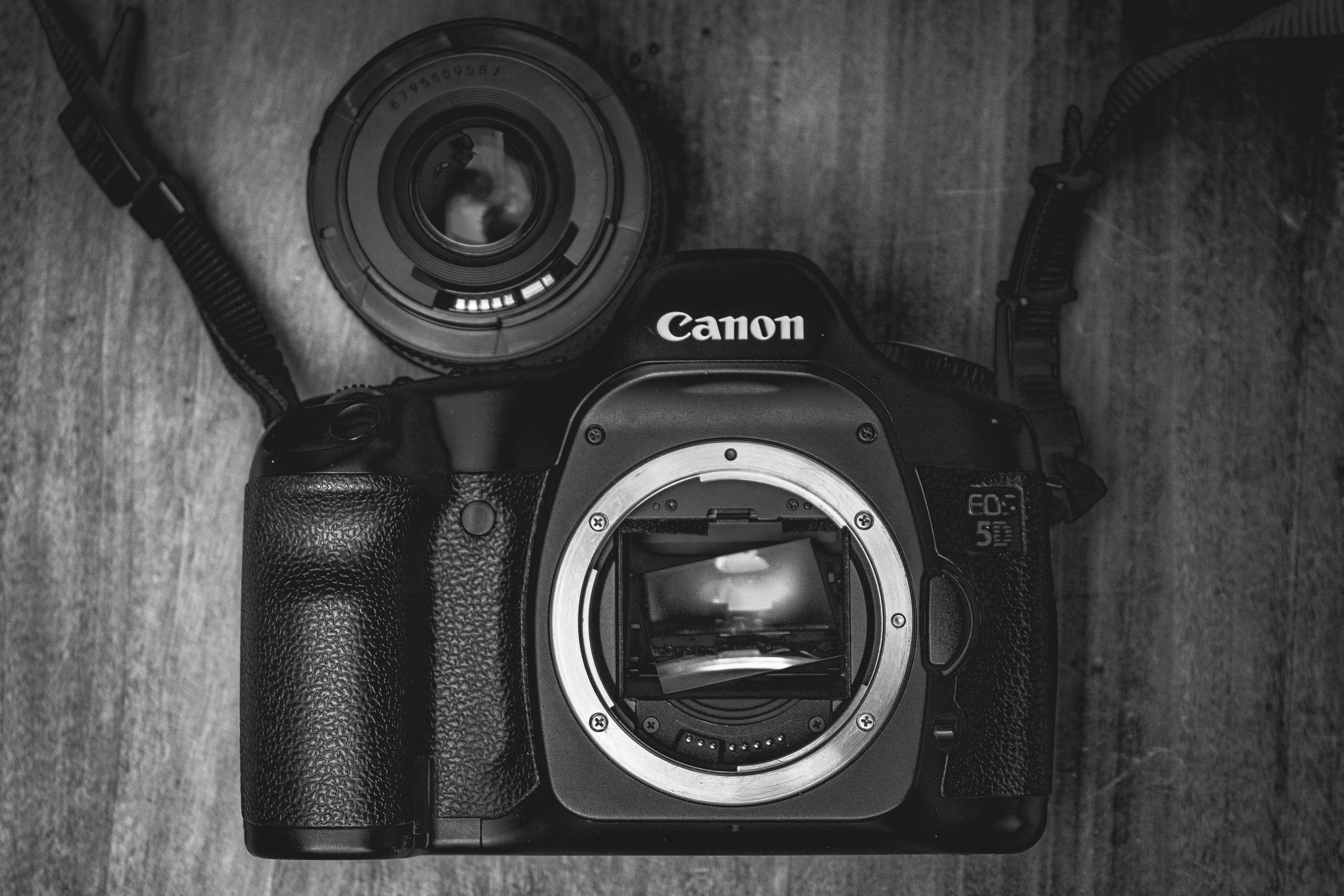 theme overhead, technology, high angle view, camera, 4K, close-up, slr camera, photography themes, indoors, night, camera - photographic equipment, lens - optical instrument, HD Wallpaper