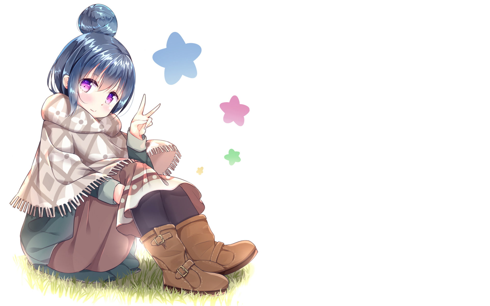 Laid-Back Camp, Rin Shima, Anime, 1080P, HD Wallpaper