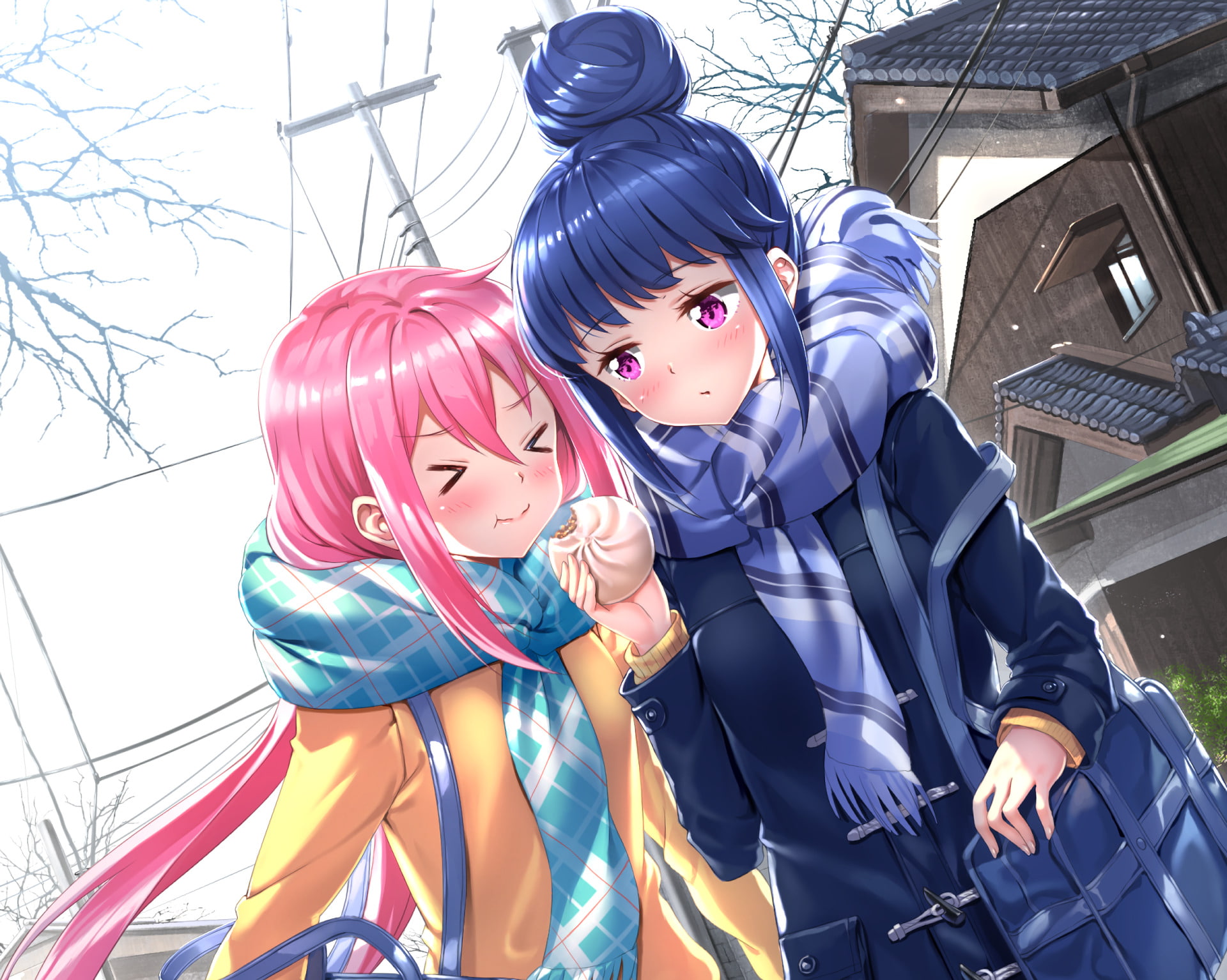 Laid-Back Camp, Anime, 1080P, Rin Shima, Nadeshiko Kagamihara, HD Wallpaper