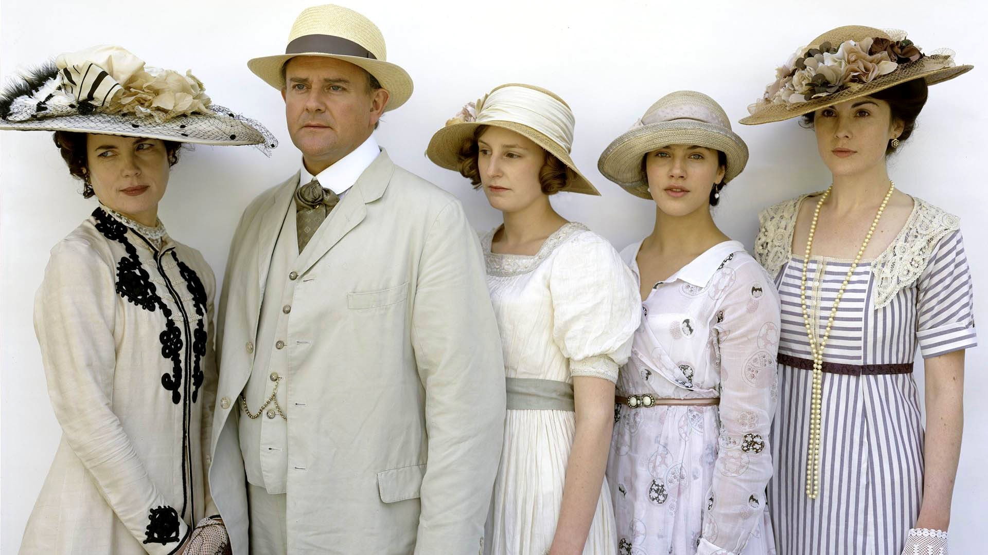 Michelle Dockery, characters, the series, actors, Edith Crawley, Jessica Brown Findlay, Downton Abbey, 1080P, Hugh Bonneville, Sybil Crawley, Elizabeth McGovern, HD Wallpaper