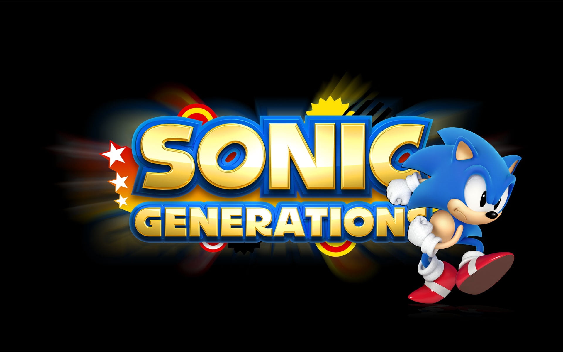light, font, symbol, illuminated, fun, 1080P, night, dark, light - natural phenomenon, name, sonic, illustration, copy space, backgrounds, yellow, multi colored, HD Wallpaper