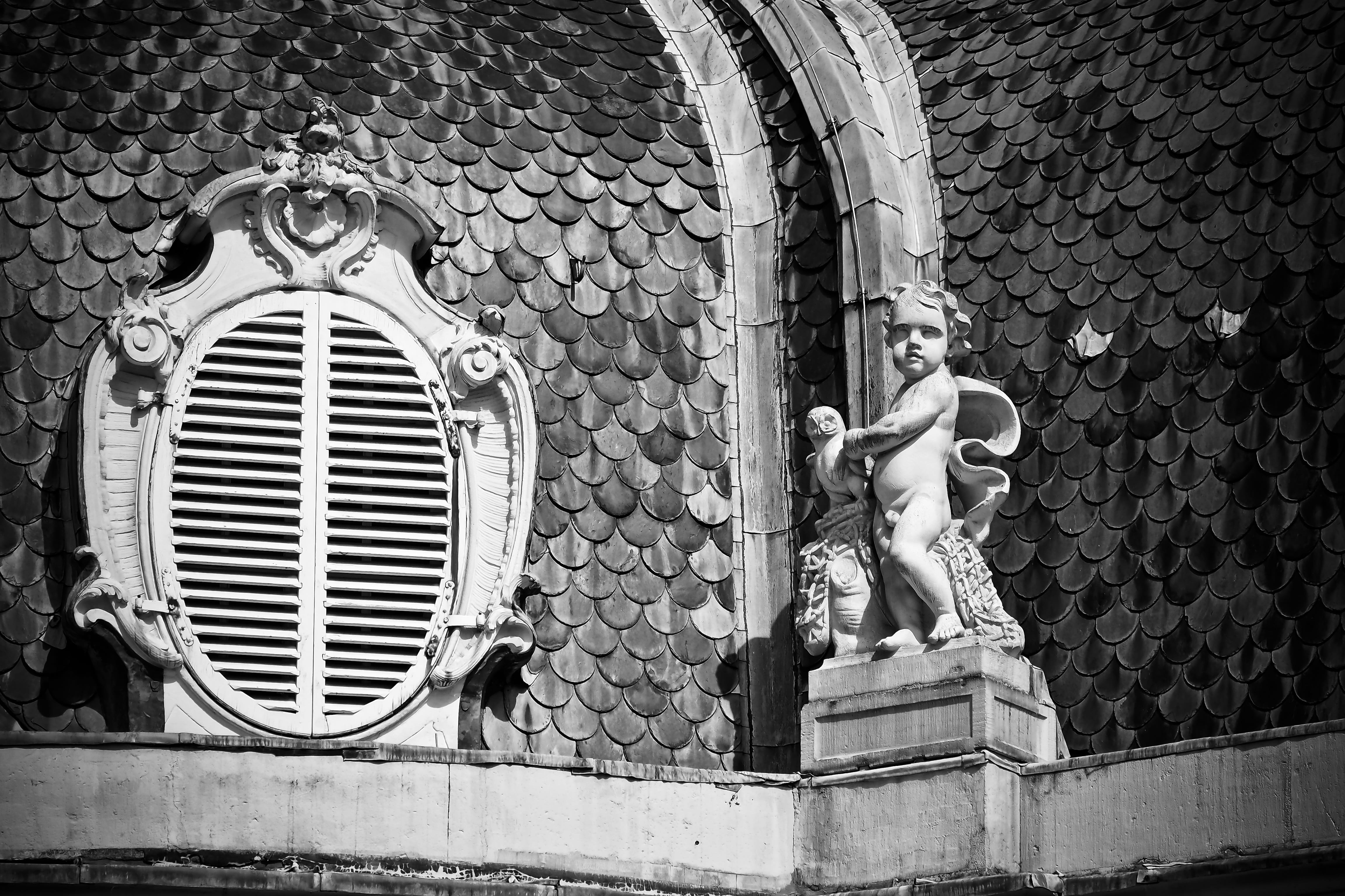 Architecture, castle, düsseldorf, statue, wall - building feature, representation, places of interest, belief, spirituality, castle benrath, sculpture, HD Wallpaper
