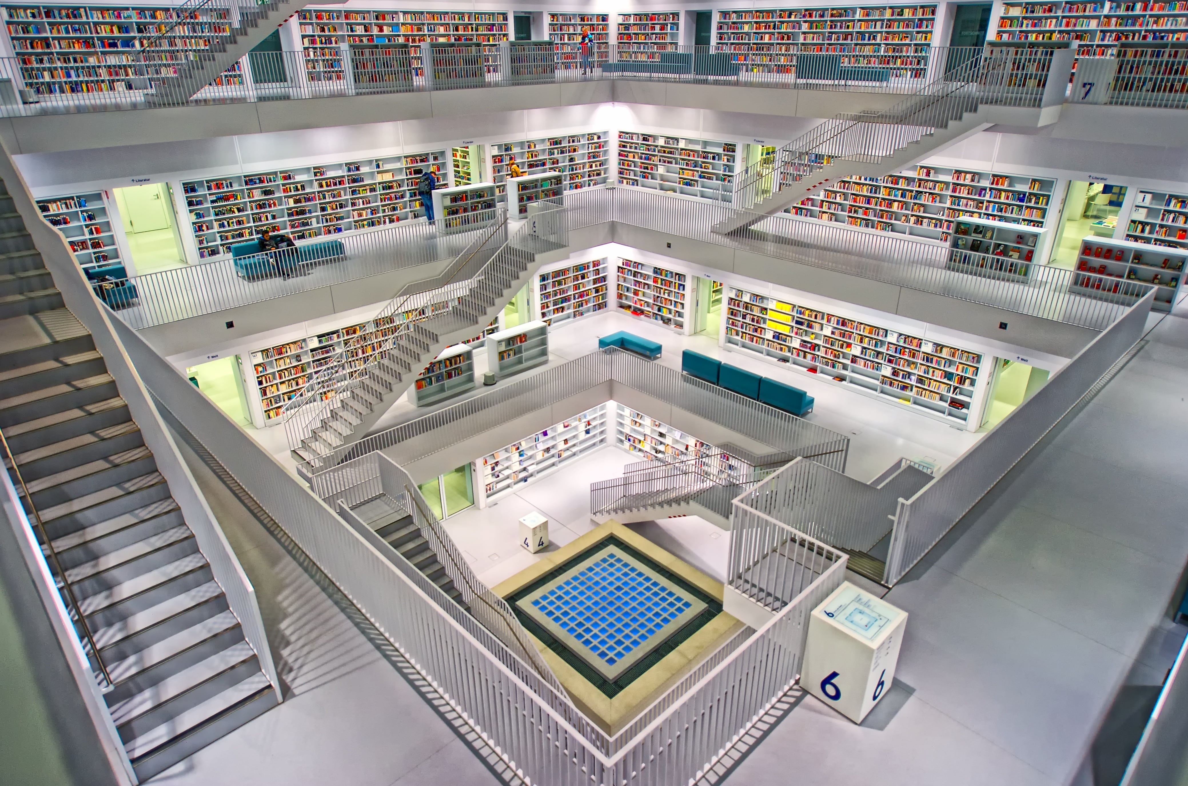 large group of objects, city library, multi-level, interior, inside, 4K, machinery, no people, factory, choice, yu architects, in a row, architecture, HD Wallpaper