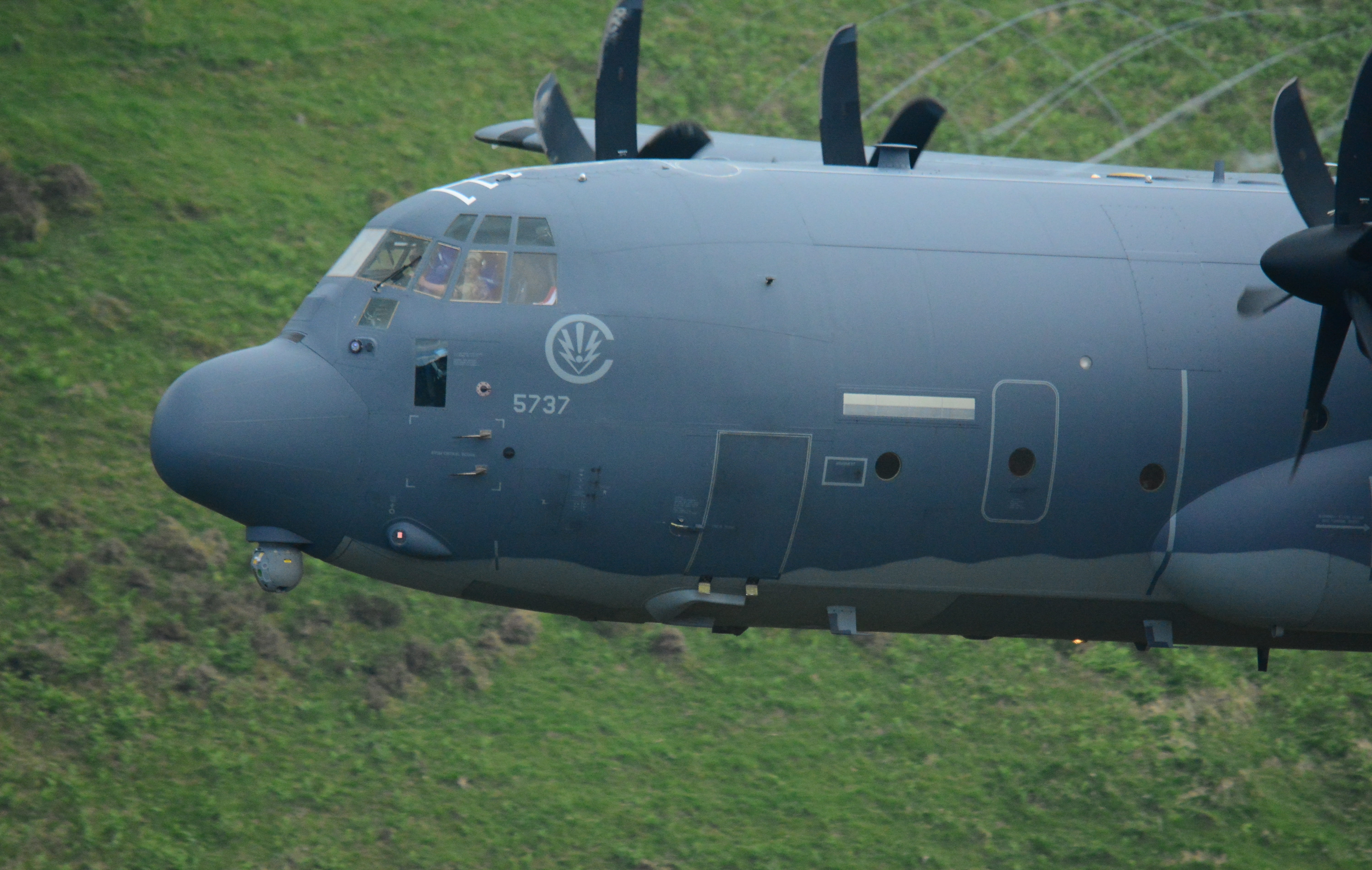 aircraft, transportation, plane, day, fast, c130, aggression, speed, hills, flying, airplane, side view, cockpit, on the move, 5K, no people, air vehicle, HD Wallpaper