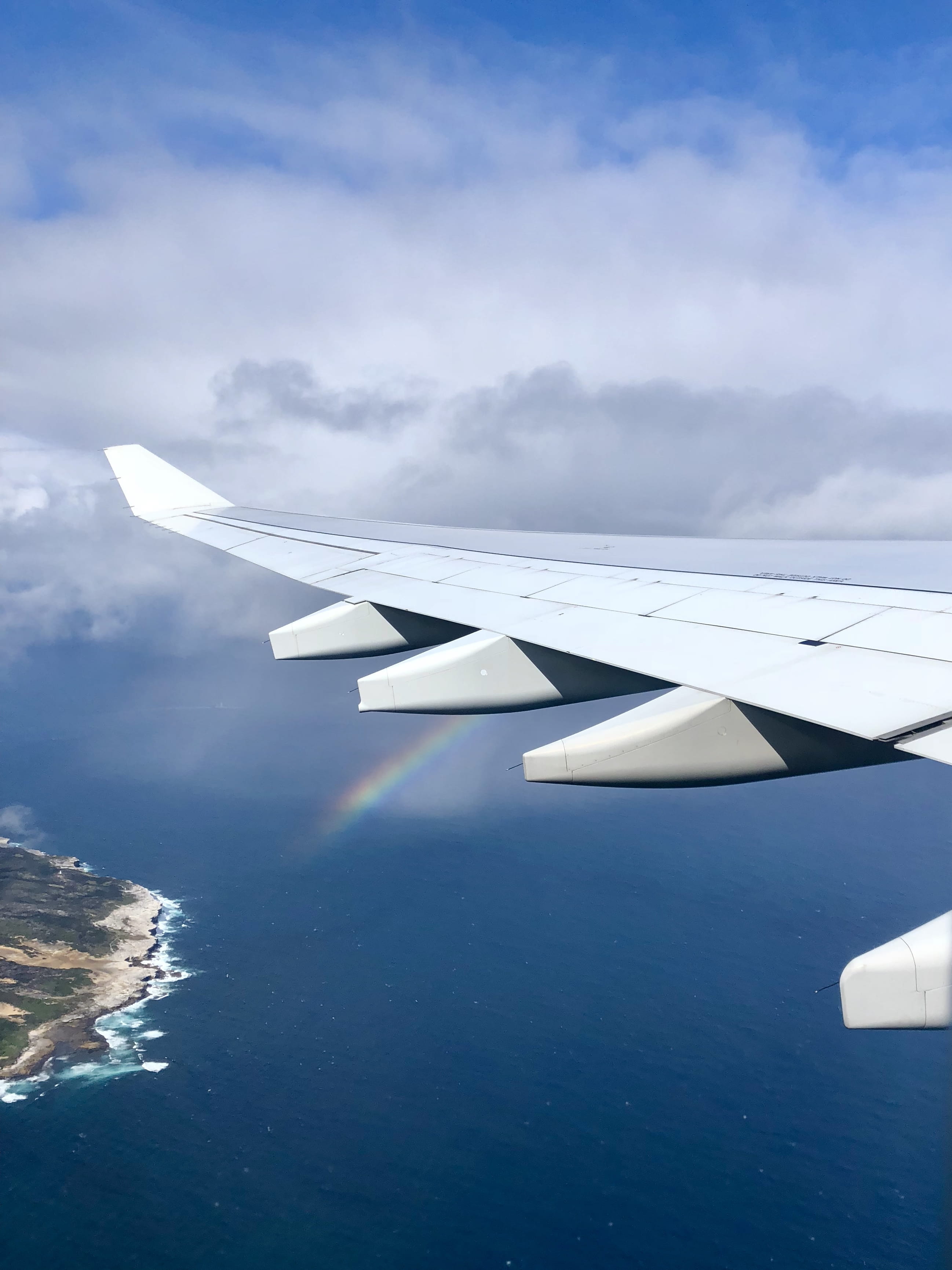 no people, nature, aircraft, aerial view, water, flying, aviation, transportation, scenics - nature, beauty in nature, sea, sky, aerial shot, aeroplane, Phone HD Wallpaper