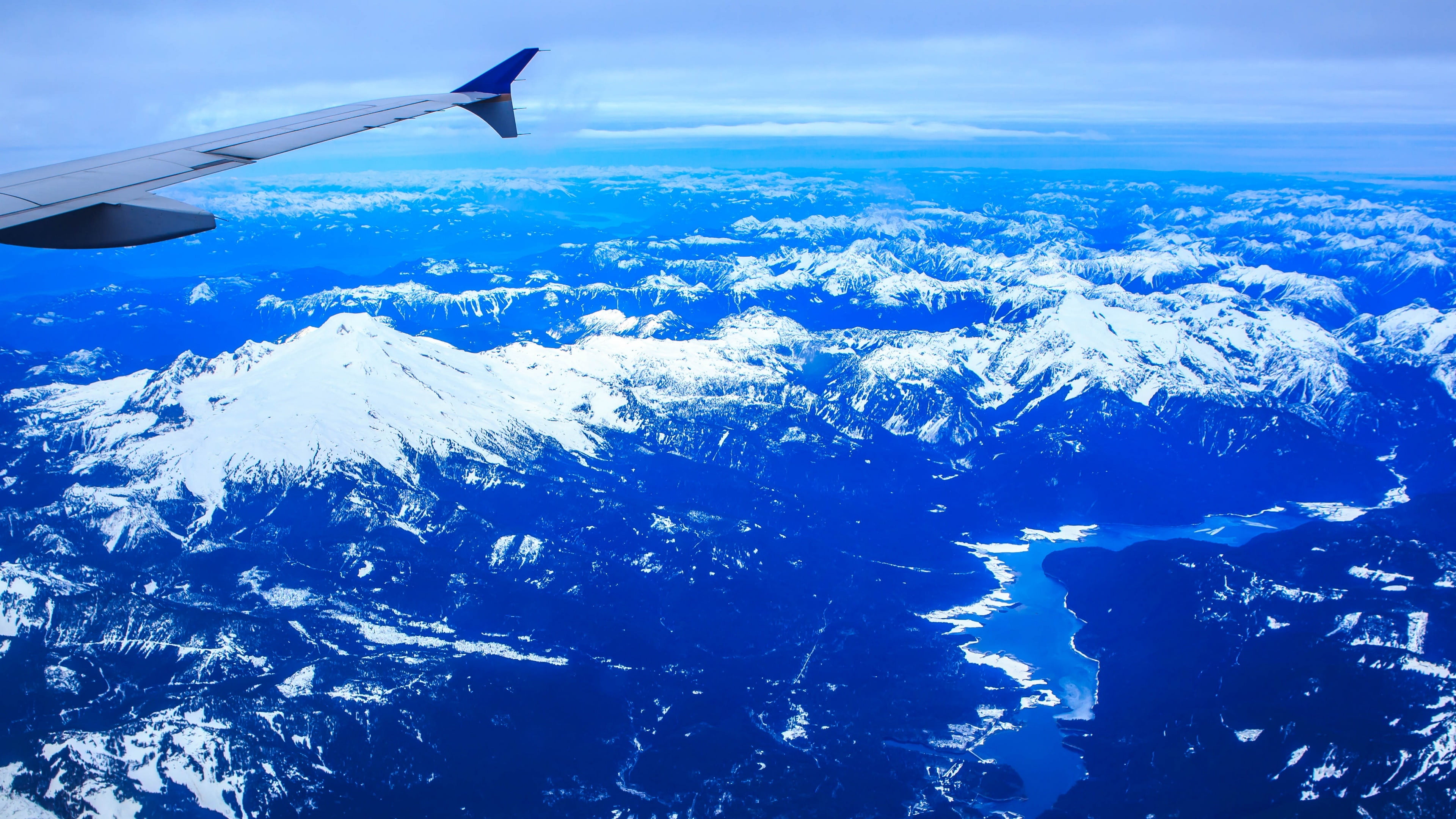 4K, no people, mid-air, mountain range, aerial view, snowcapped mountain, flight, environment, aerospace industry, outdoors, daytime, air vehicle, snow, HD Wallpaper