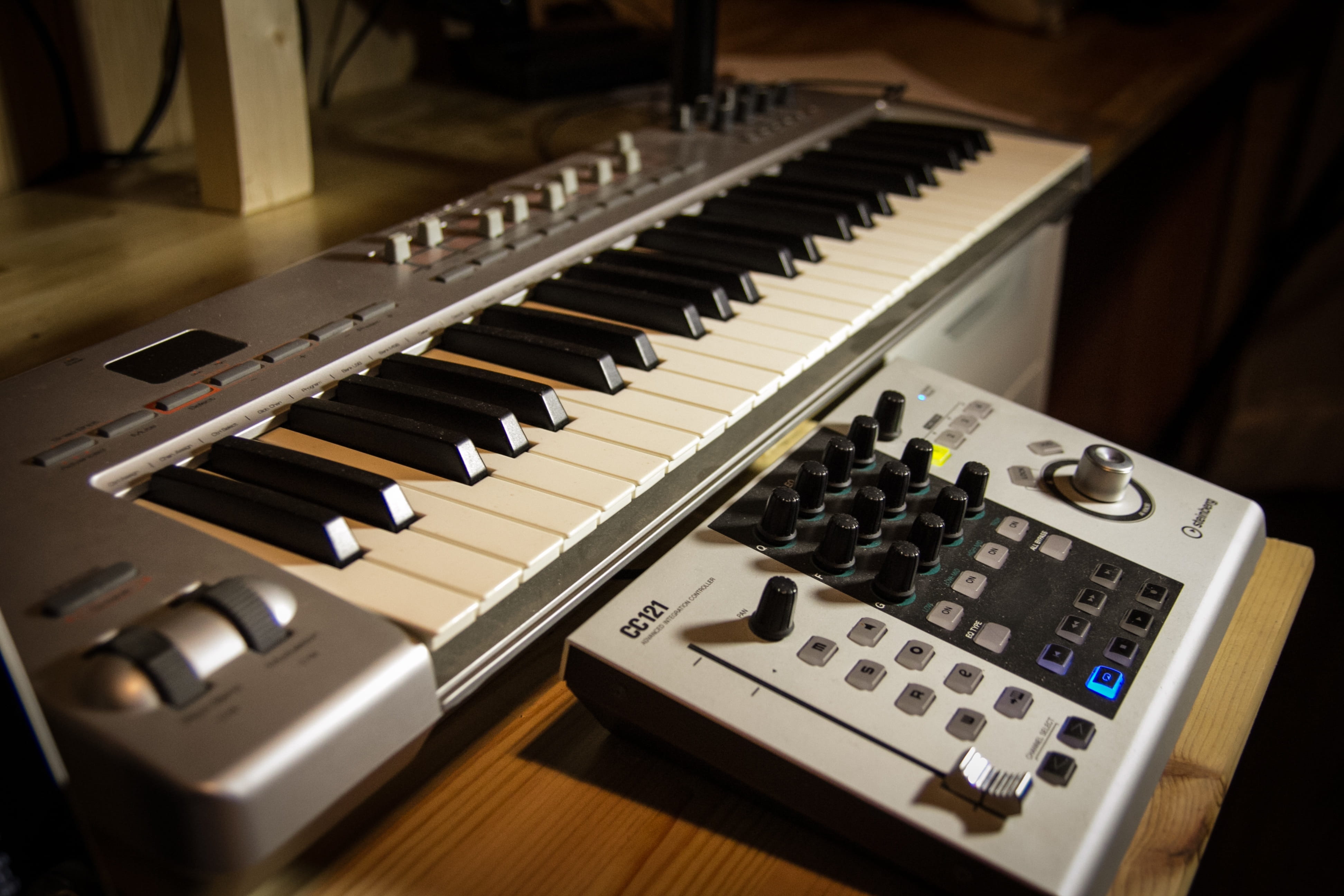 4K, sound recording equipment, musical equipment, no people, focus on foreground, Cubase, still life, Cc, 121 cc, music, keyboard instrument, musical instrument, HD Wallpaper