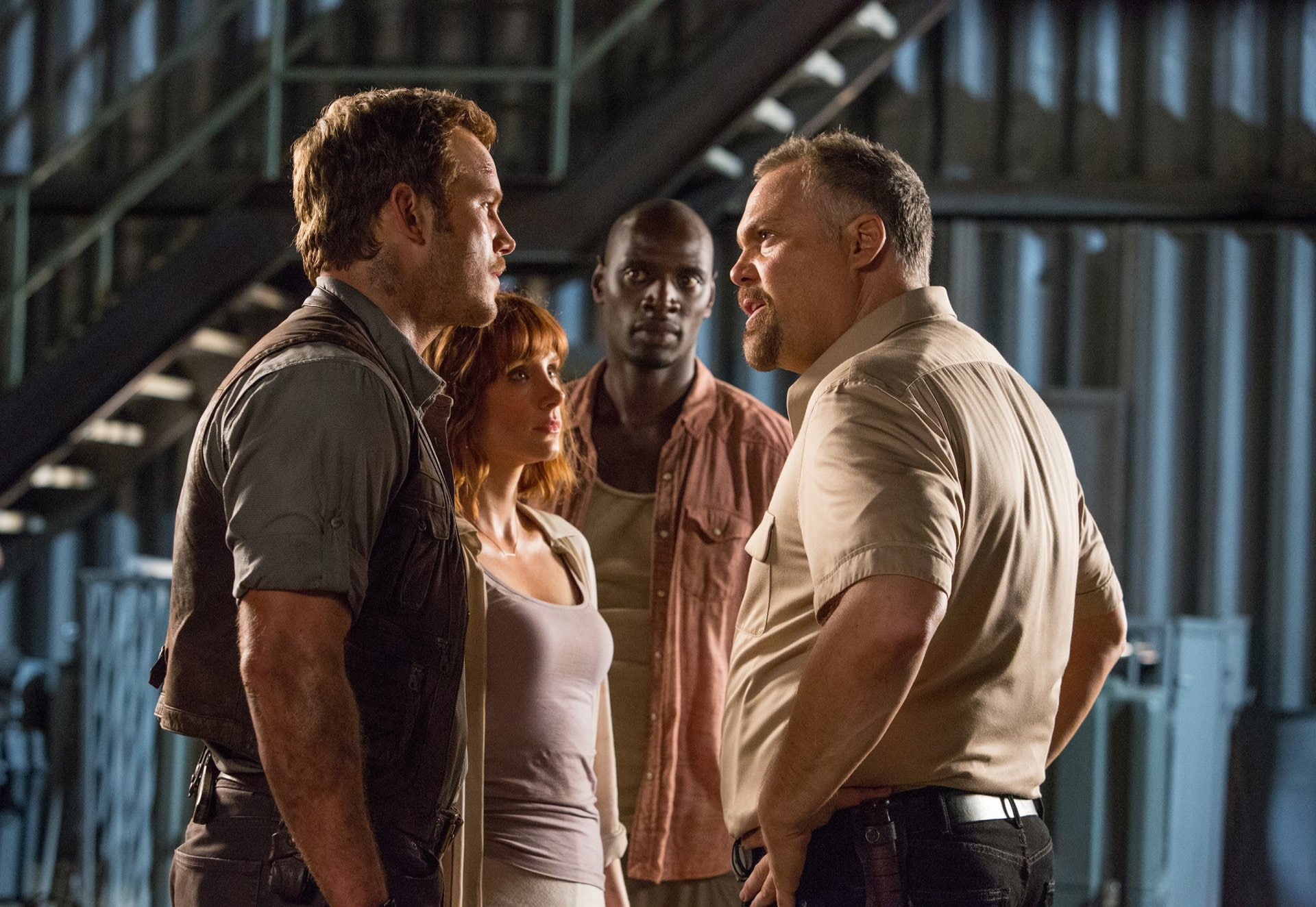 1080P, Vincent DOnofrio, Jurassic World, Jurassic Park, Bryce Dallas Howard, Omar Sy, Chris Pratt, HD Wallpaper