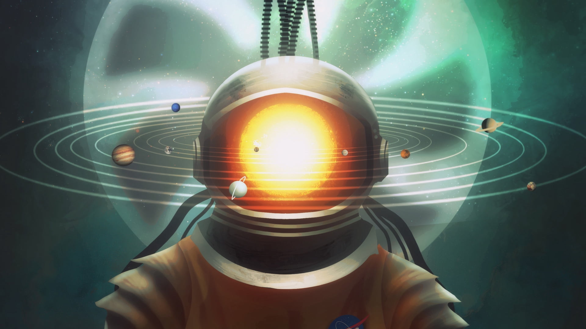 Syed Ali Qaiser, space, planet, astronaut, 1080P, HD Wallpaper