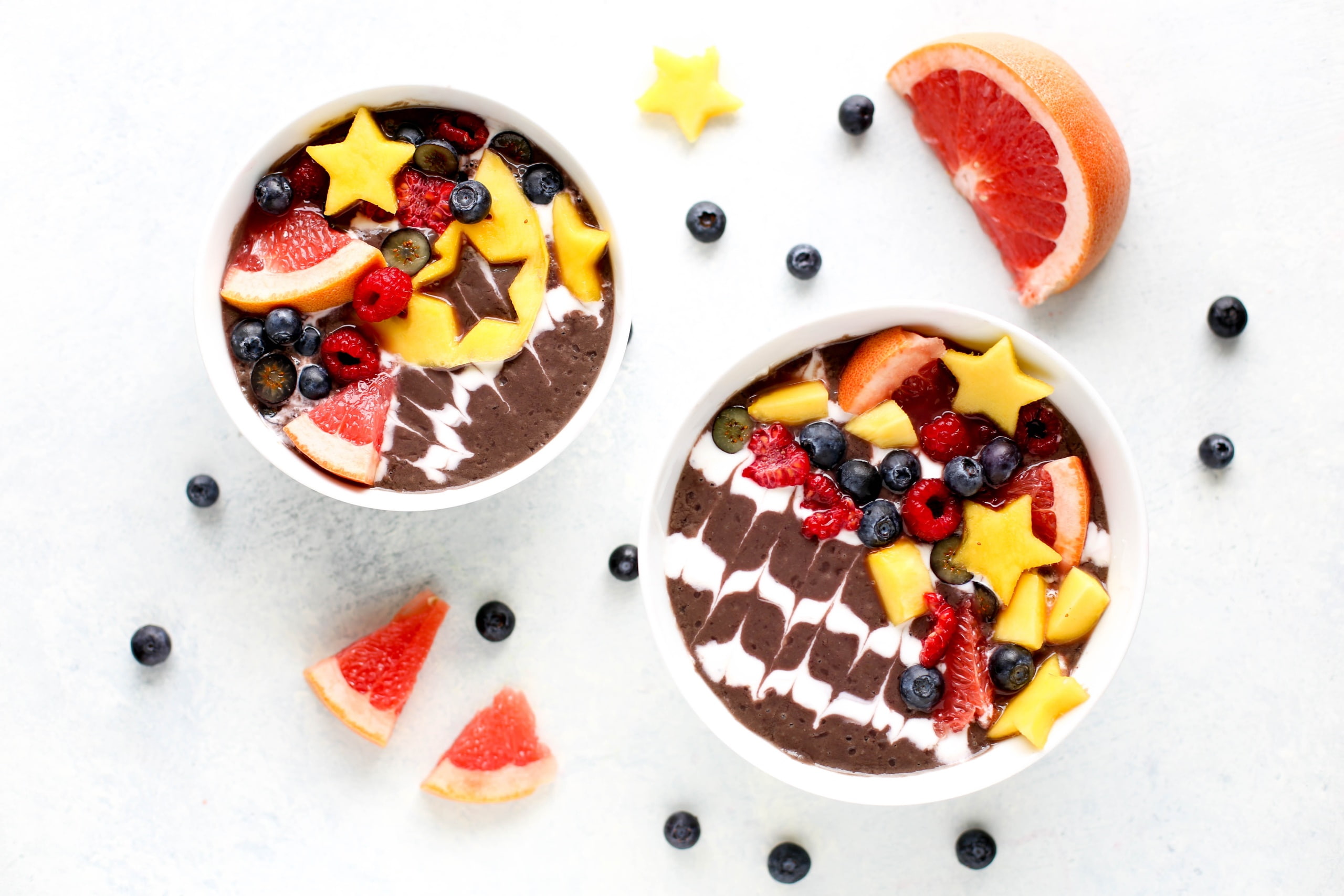 dessert, fruit, white, 2K, berries, food, HD Wallpaper