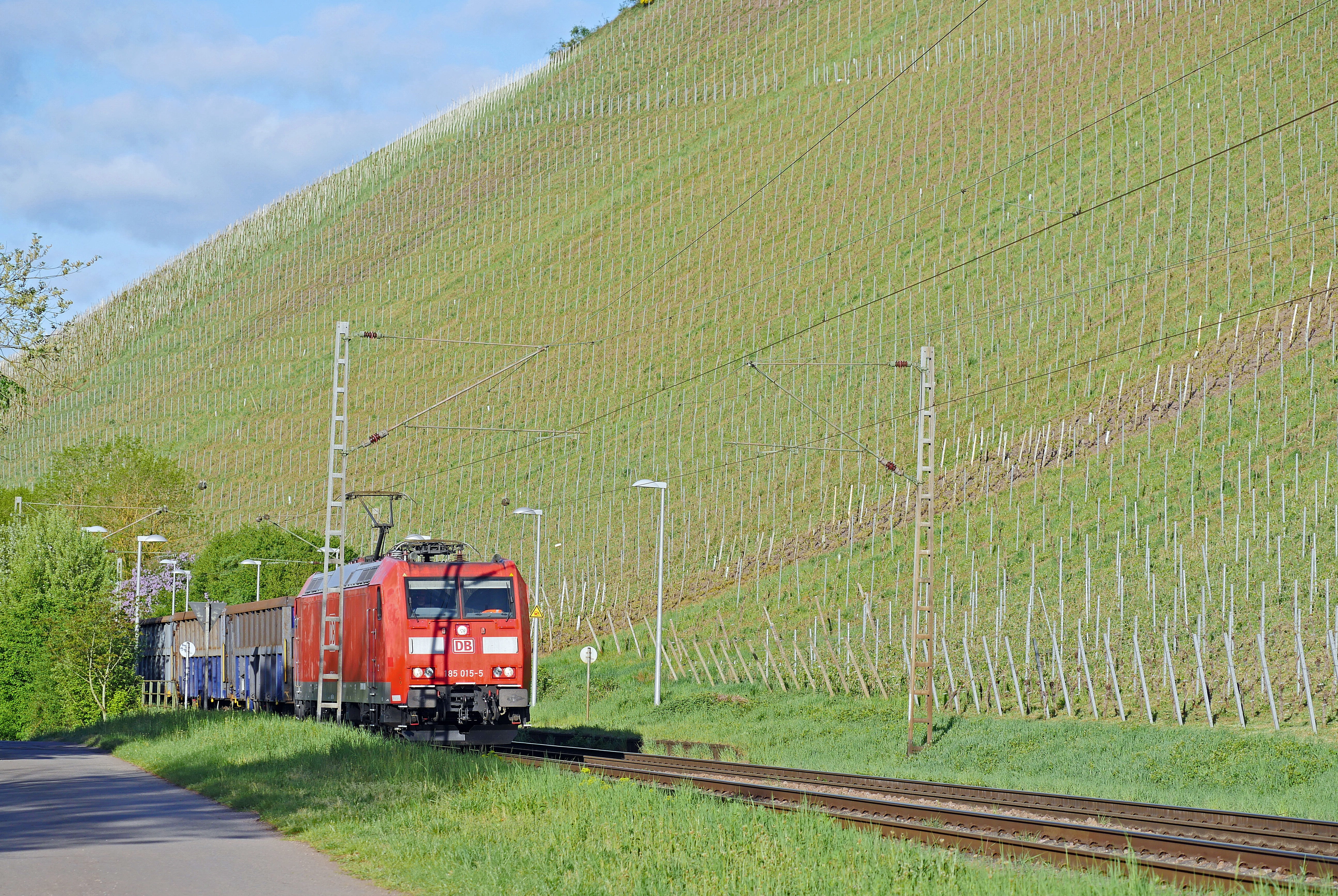 mode of transportation, foliation, business, nature, railroad car, saar valley, freight transportation, rail transportation, slope, saar route, sky, railway, HD Wallpaper