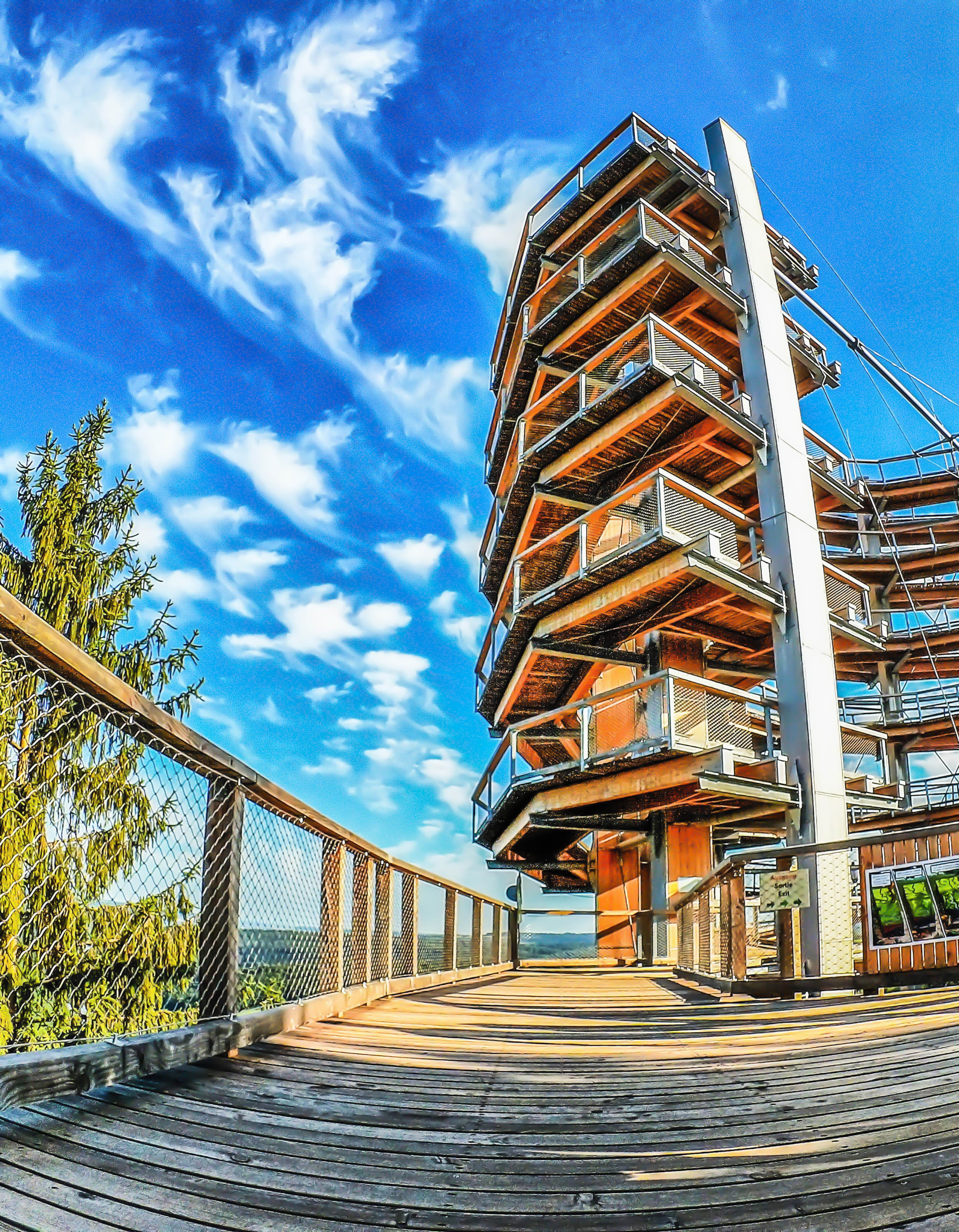 blue, sky, city, low angle view, day, staircase, bridge, cloud - sky, transportation, sunlight, saar loop, cloef, outdoors, architecture, direction, no people, Phone HD Wallpaper