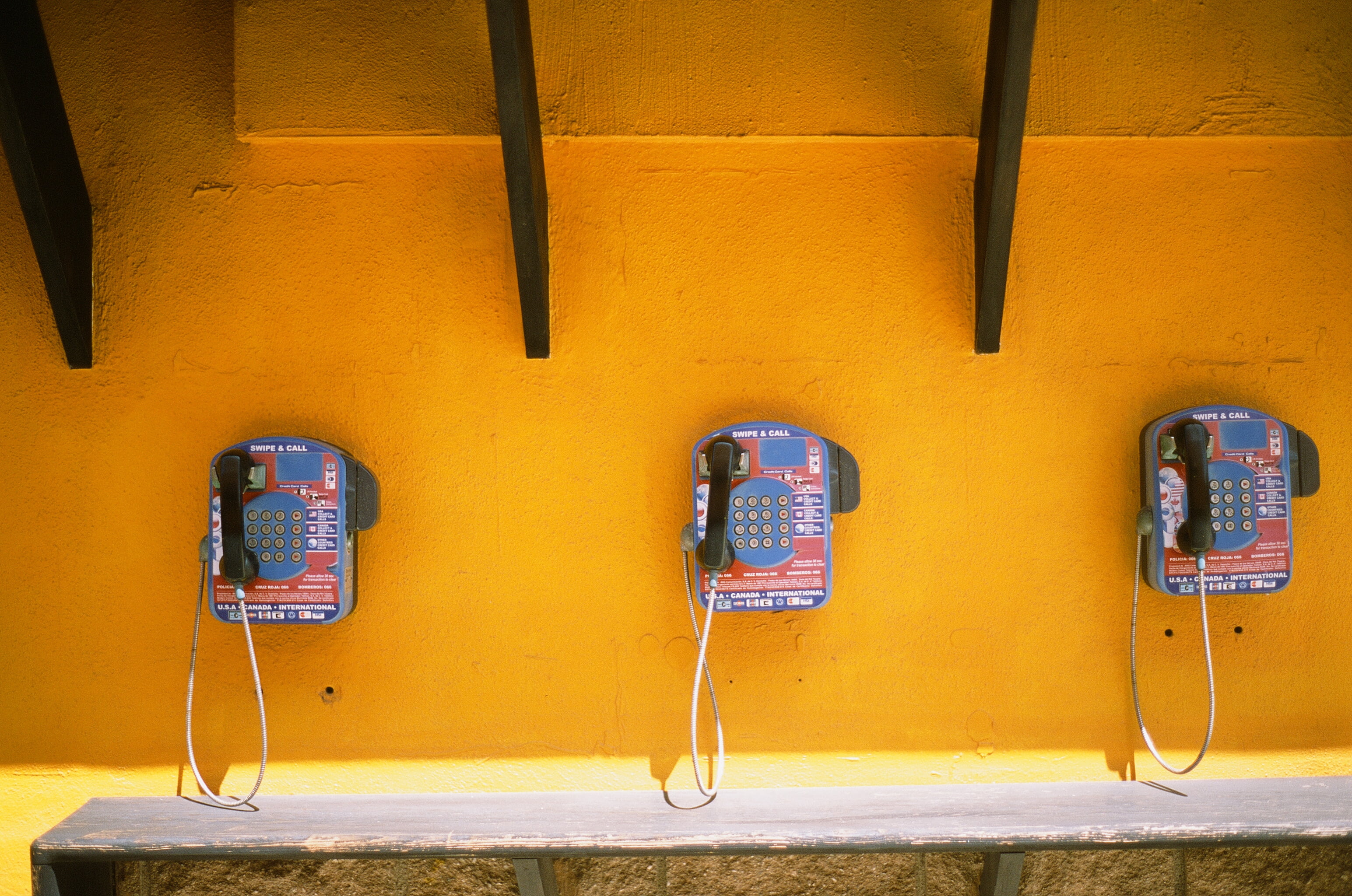 payphones, telephone, three, wall - building feature, pay, indoors, mounted, 2K, close-up, view, connection, day, payphone, built structure, convenience, HD Wallpaper