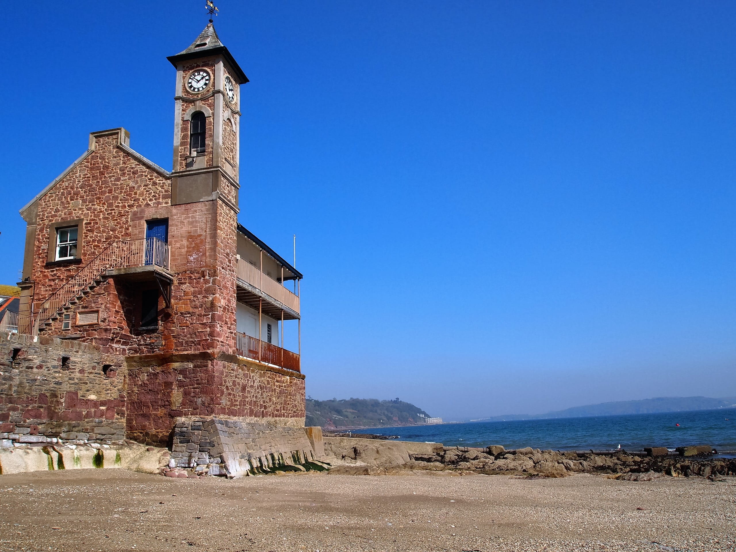 sky, architecture, built structure, building, boat, 2K, history, rocks, tower, place of worship, harbor, net, ocean, english, clear sky, land, catch, british, HD Wallpaper