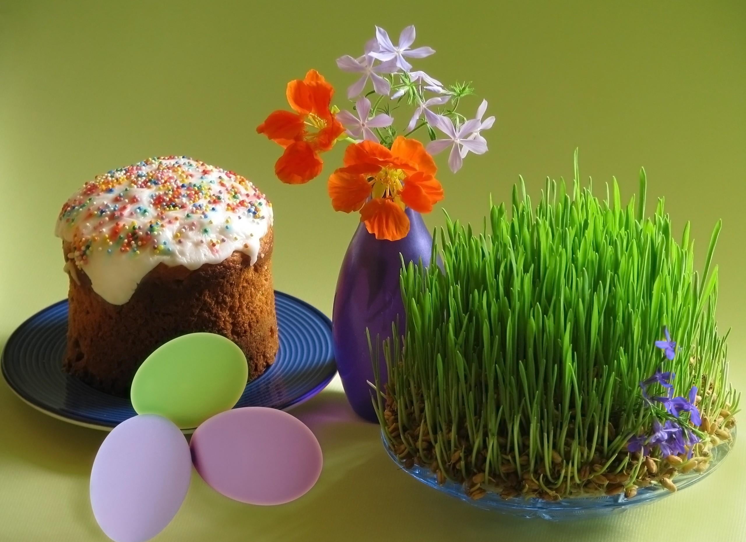 decoration, snack, nature, multi Colored, backgrounds, two, vase, holiday, food and drink, flower head, orange, sweet, eggs, flowering plant, pastry, freshness, HD Wallpaper