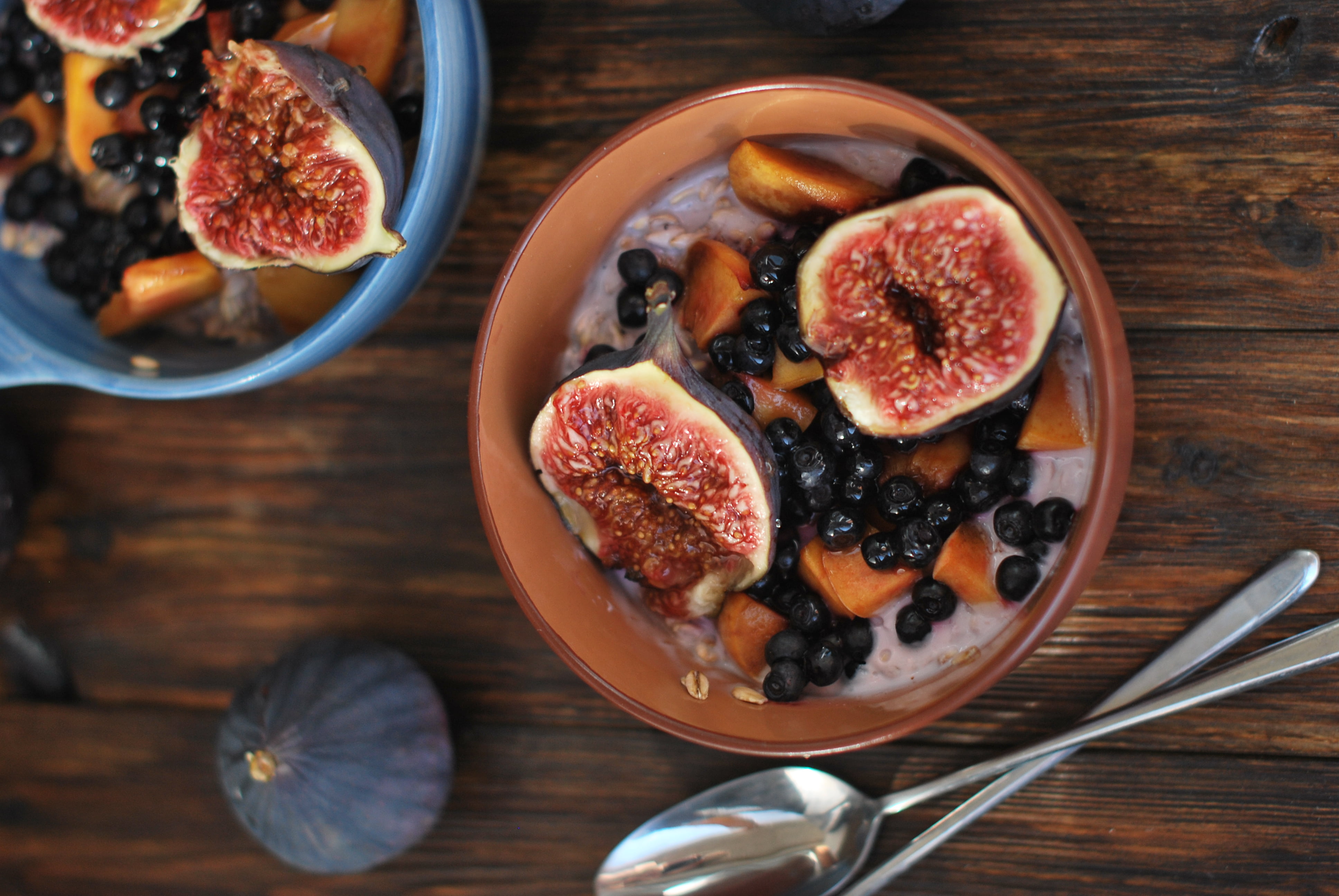 breakfast, directly above, fig, kitchen utensil, figs, wellbeing, high angle view, table, indoors, bowl, temptation, food and drink, eating utensil, food, HD Wallpaper