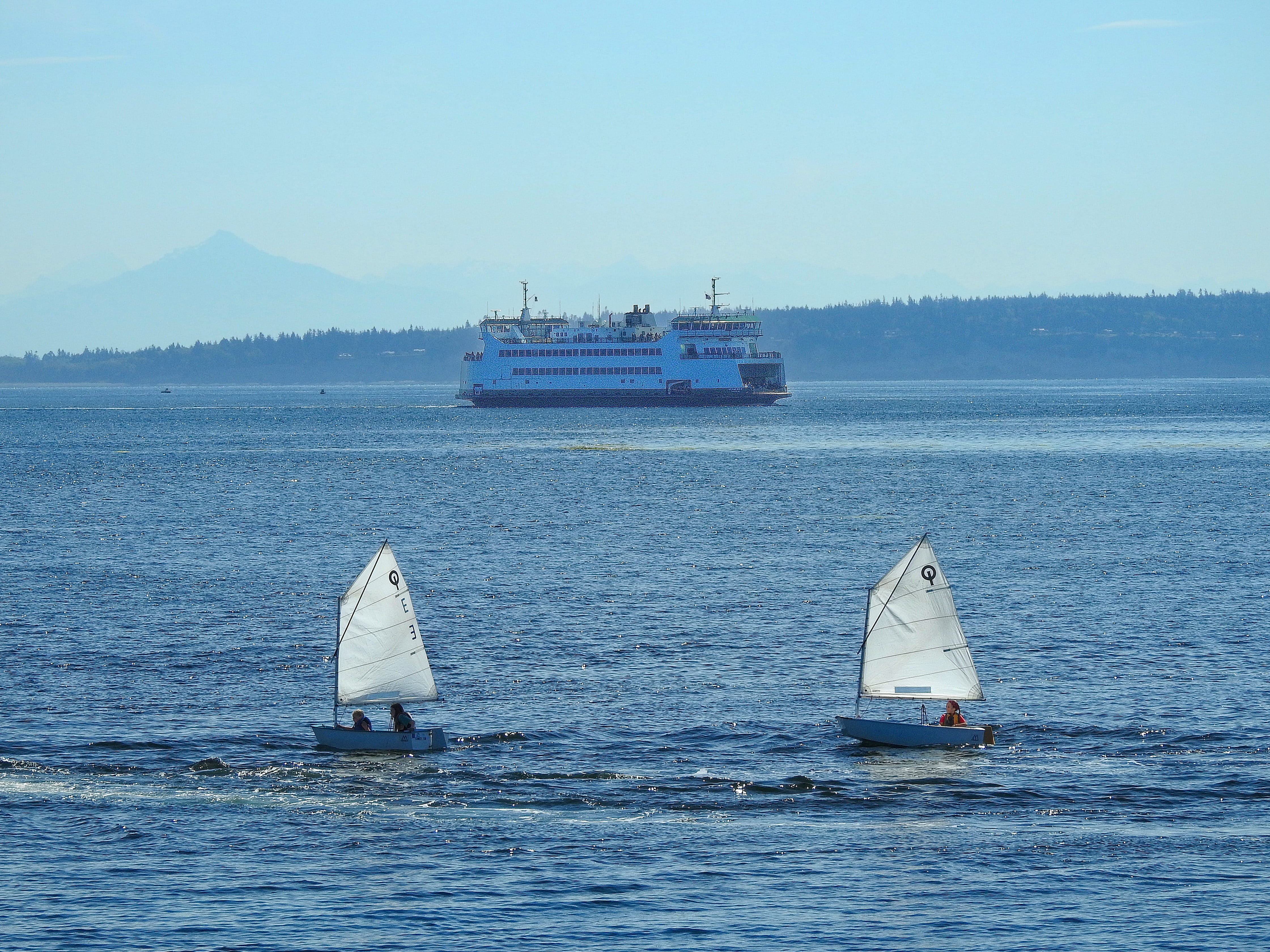 sky, transportation, sailing, united states, beauty in nature, mode of transportation, blue, waterfront, travel, port townsend terminal, real people, yacht, HD Wallpaper