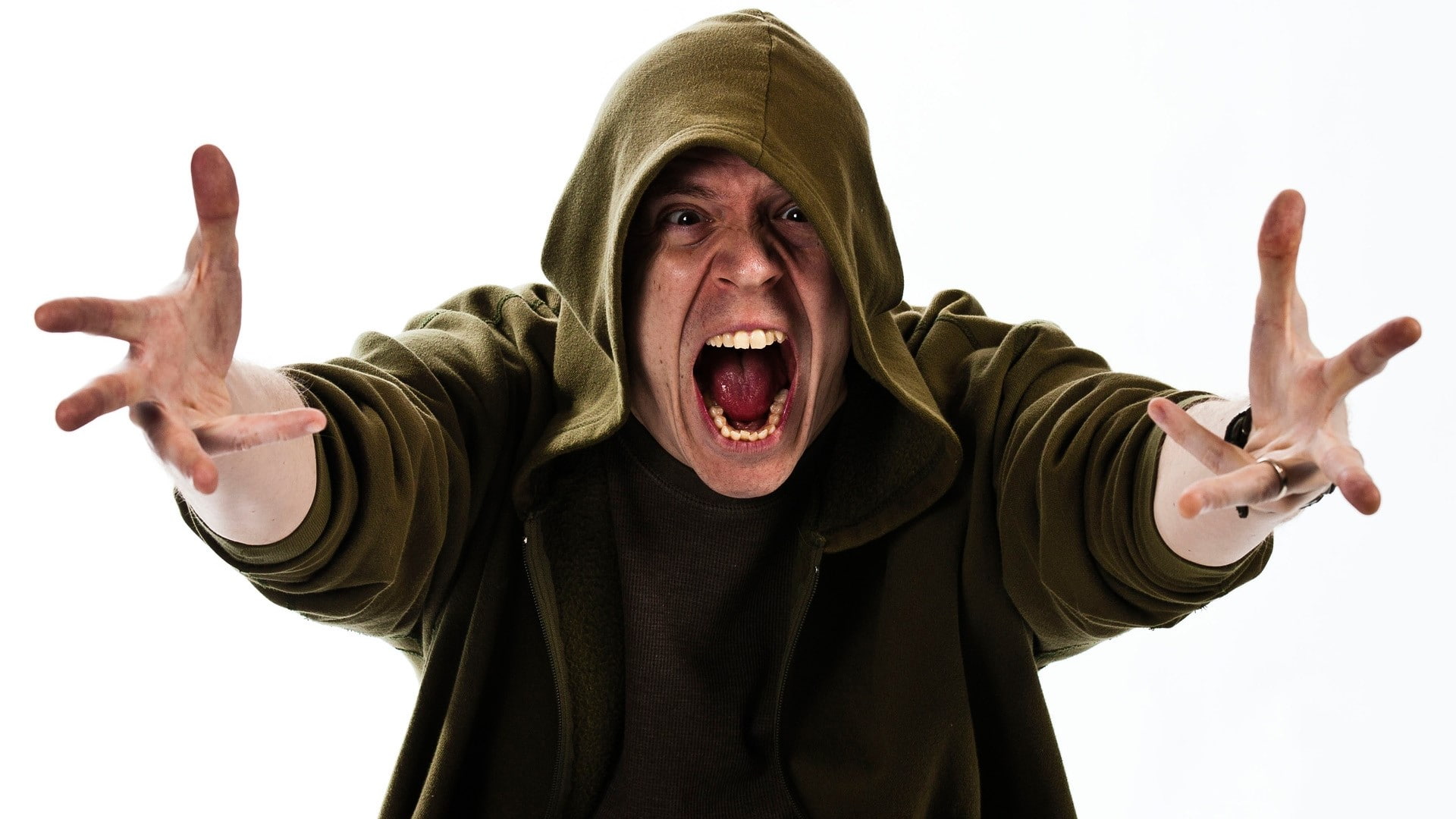 surprise, Emotions, frustration, one person, Teeth, Hand, anger, emotion, The devin townsend band, 1080P, Mouth, aggression, facial expression, mouth open, HD Wallpaper