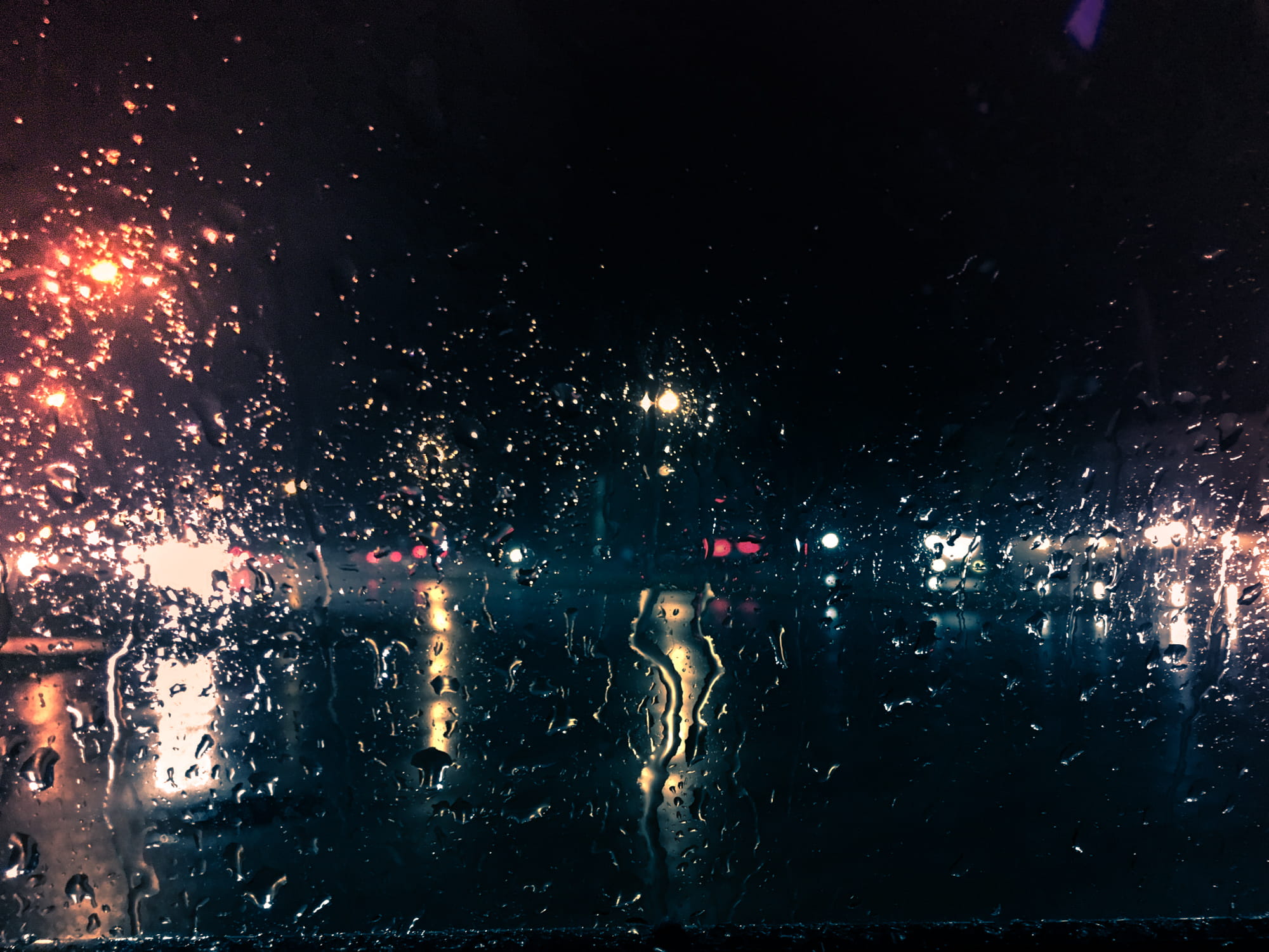 vehicle interior, wet, nature, glass - material, raindrop, motor vehicle, cross process, transparent, united states, city, rain, illuminated, drop, 1080P, HD Wallpaper