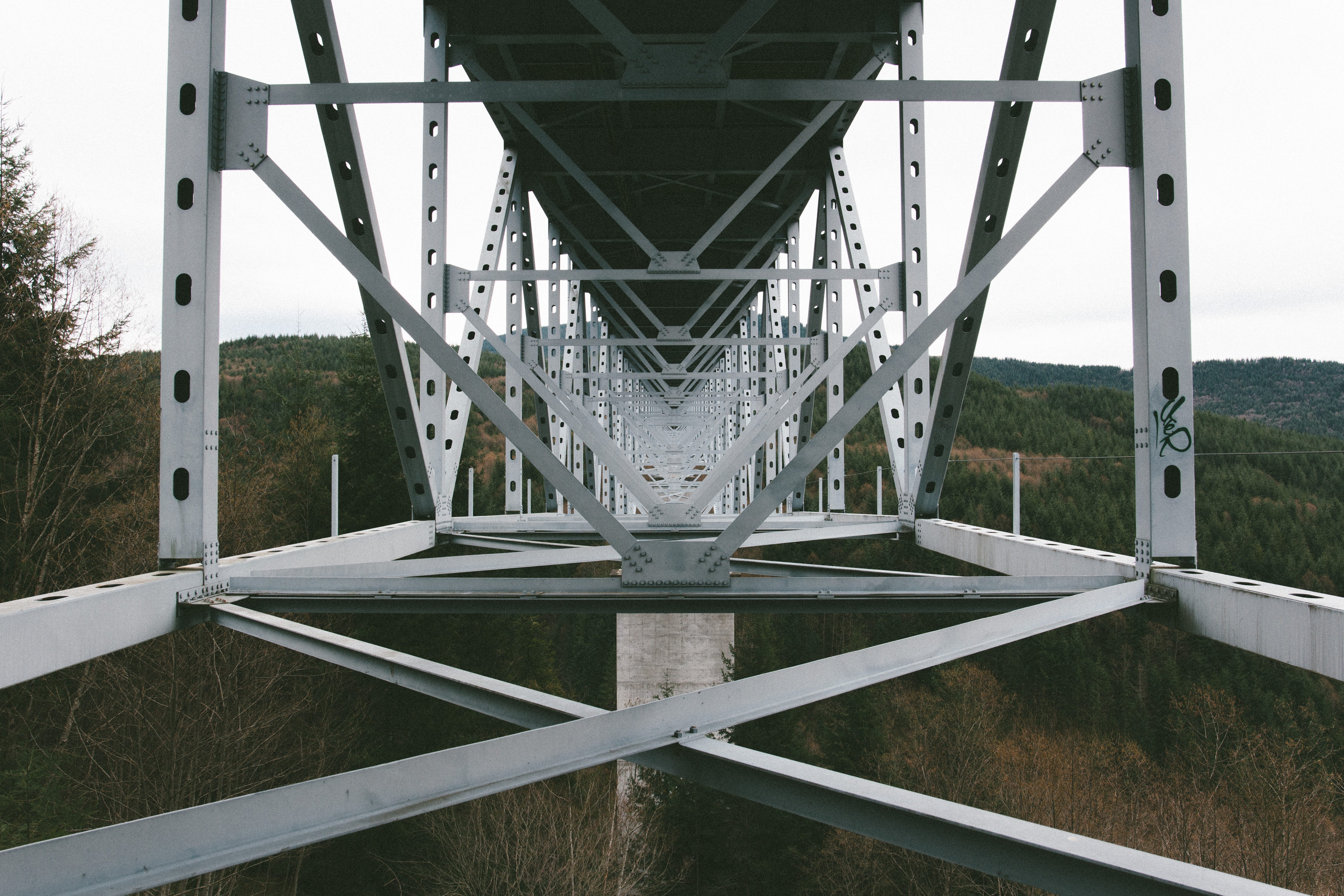 spirit lake hwy, day, transportation, nature, connection, architectural column, underneath, travel, built structure, cougar, architecture, bridge, 4K, HD Wallpaper
