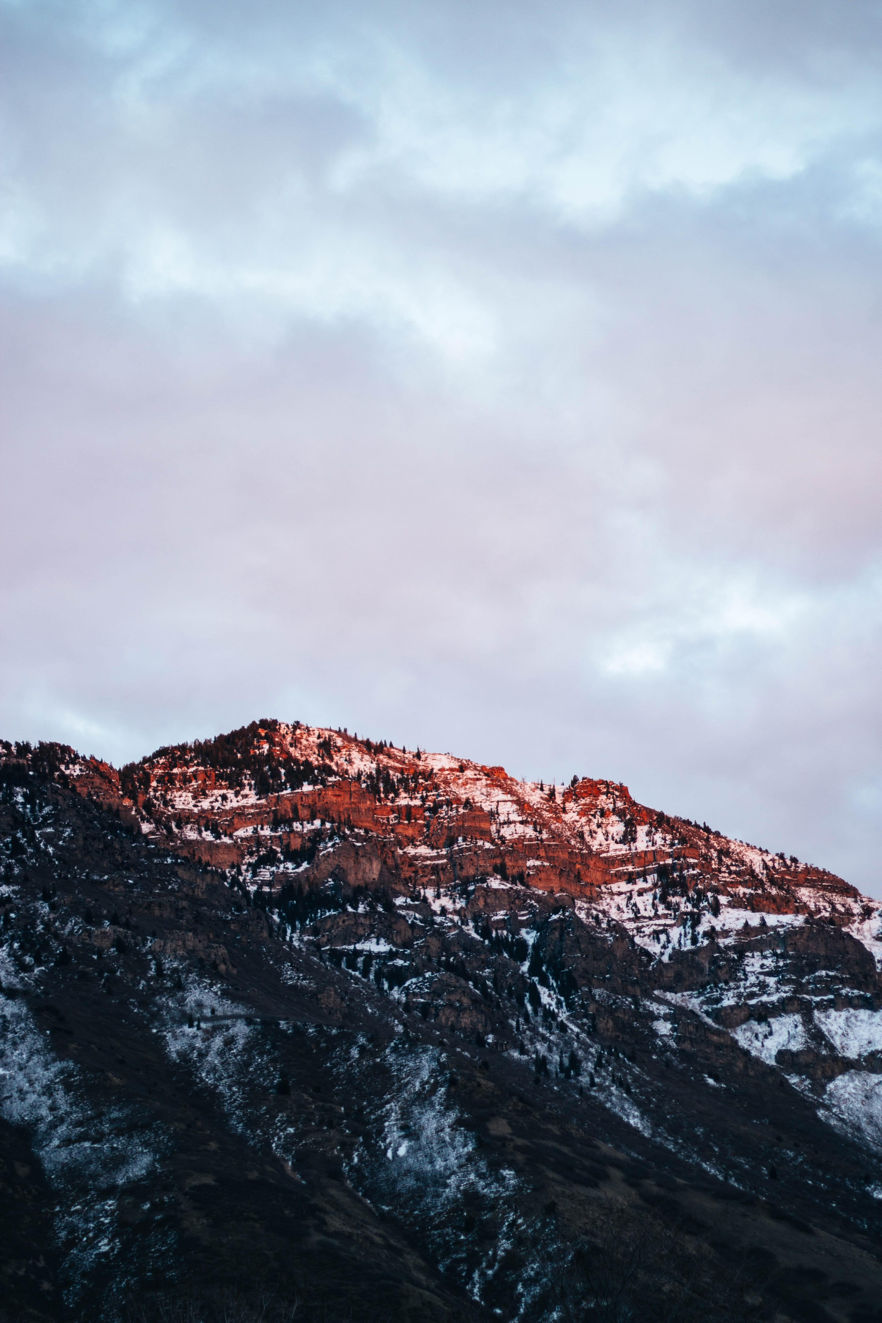 tranquil scene, folksnow, sunset, wander, tranquility, snow, rock - object, scenics - nature, mountain, rock formation, provo, exploretheworld, non-urban scene, Phone HD Wallpaper