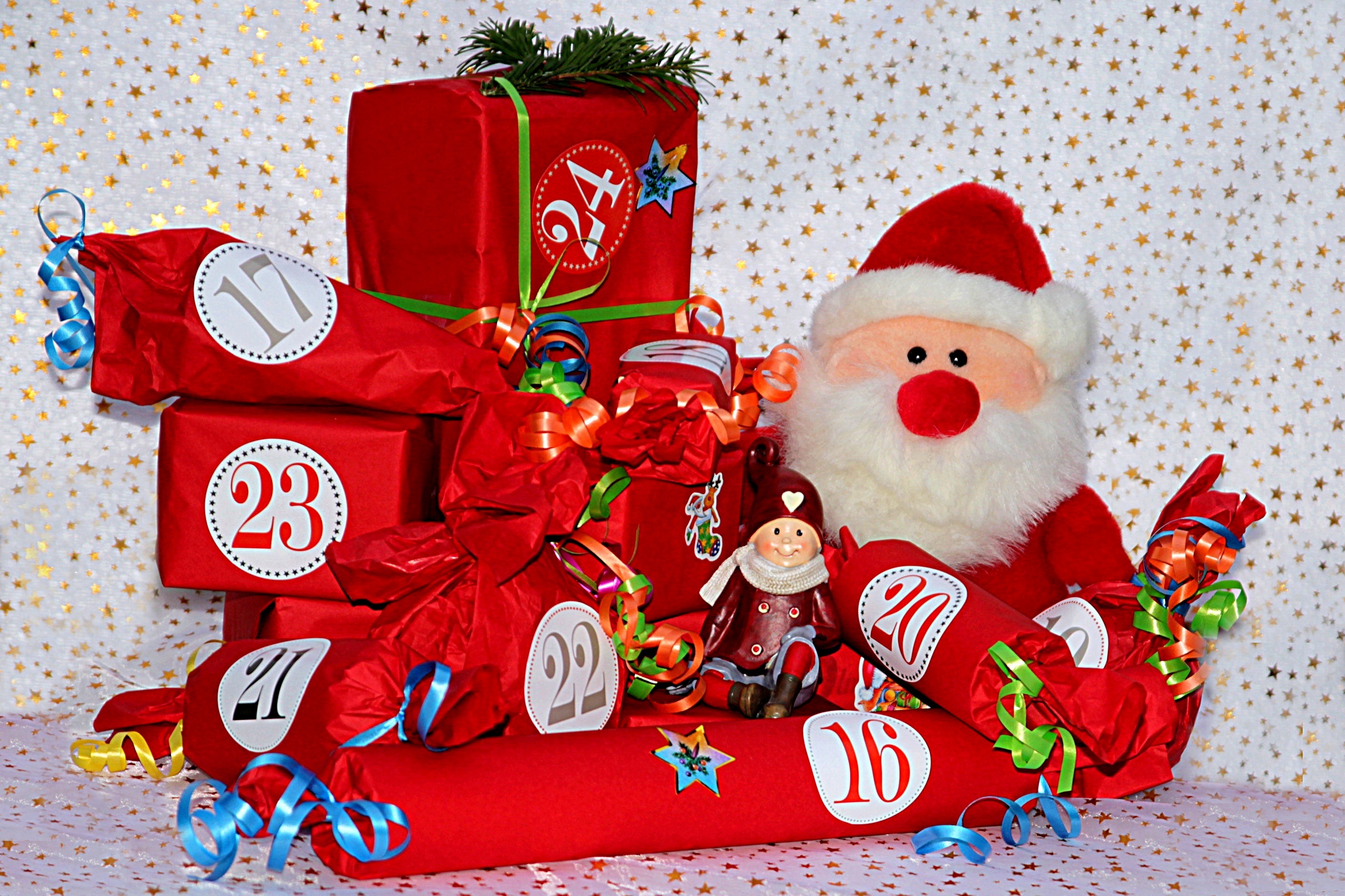 christmas decoration, event, plush, advent calendar, teddy bear, human representation, chinese new year, 2K, holiday, celebration, no people, indoors, HD Wallpaper
