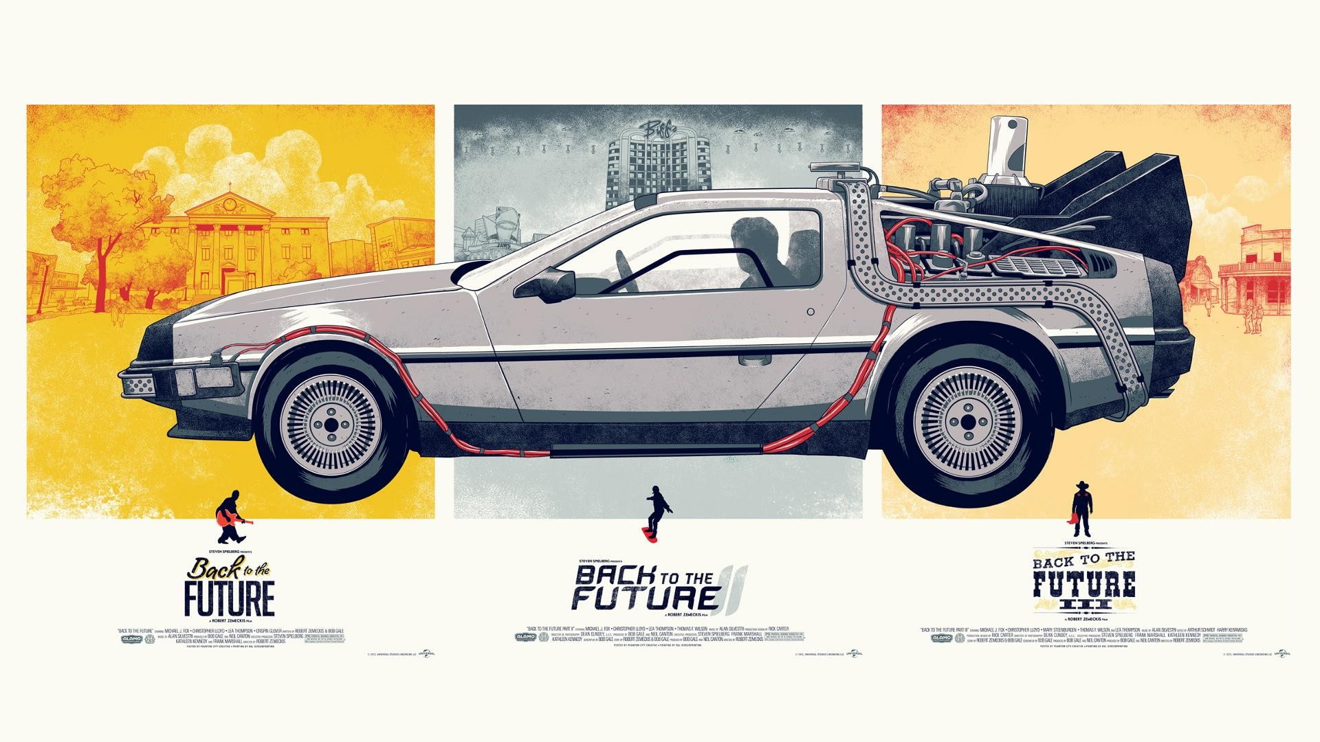 Back to the Future, DeLorean, car, 1080P, HD Wallpaper