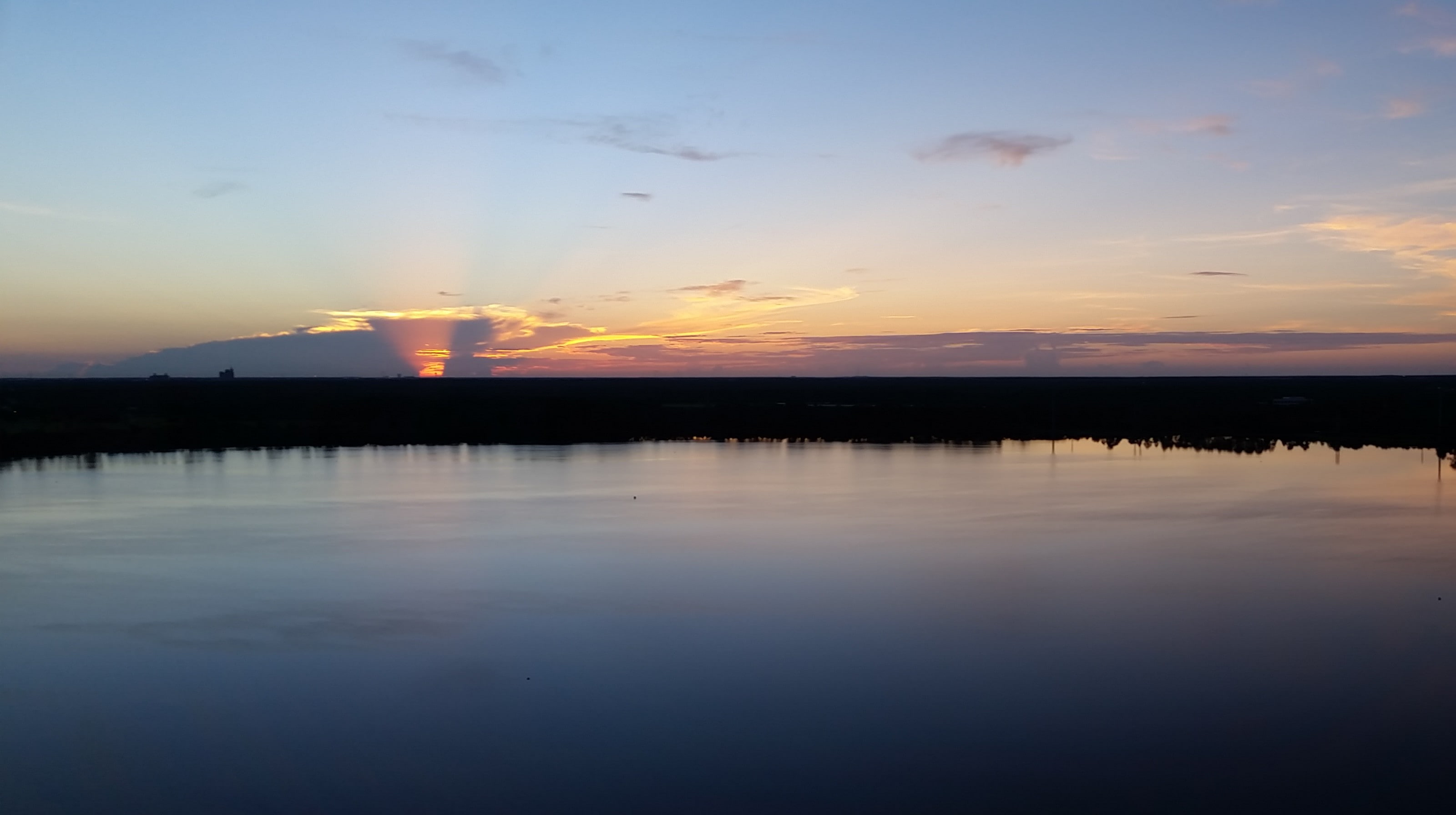 landscape, scenics - nature, lake, 2K, sunset, silhouette, beauty in nature, morning, nature, sky, non-urban scene, Florida, no people, outdoors, water, HD Wallpaper