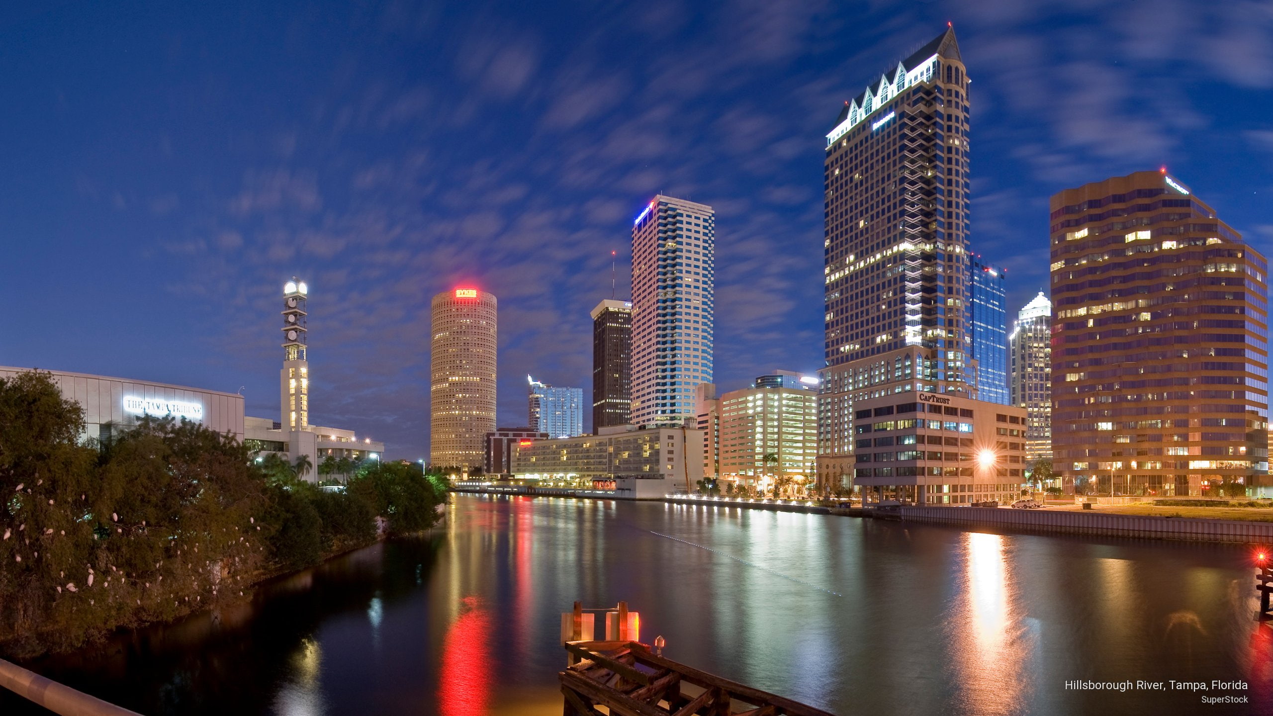 river, florida, hillsborough, tampa, 2K, North America, HD Wallpaper