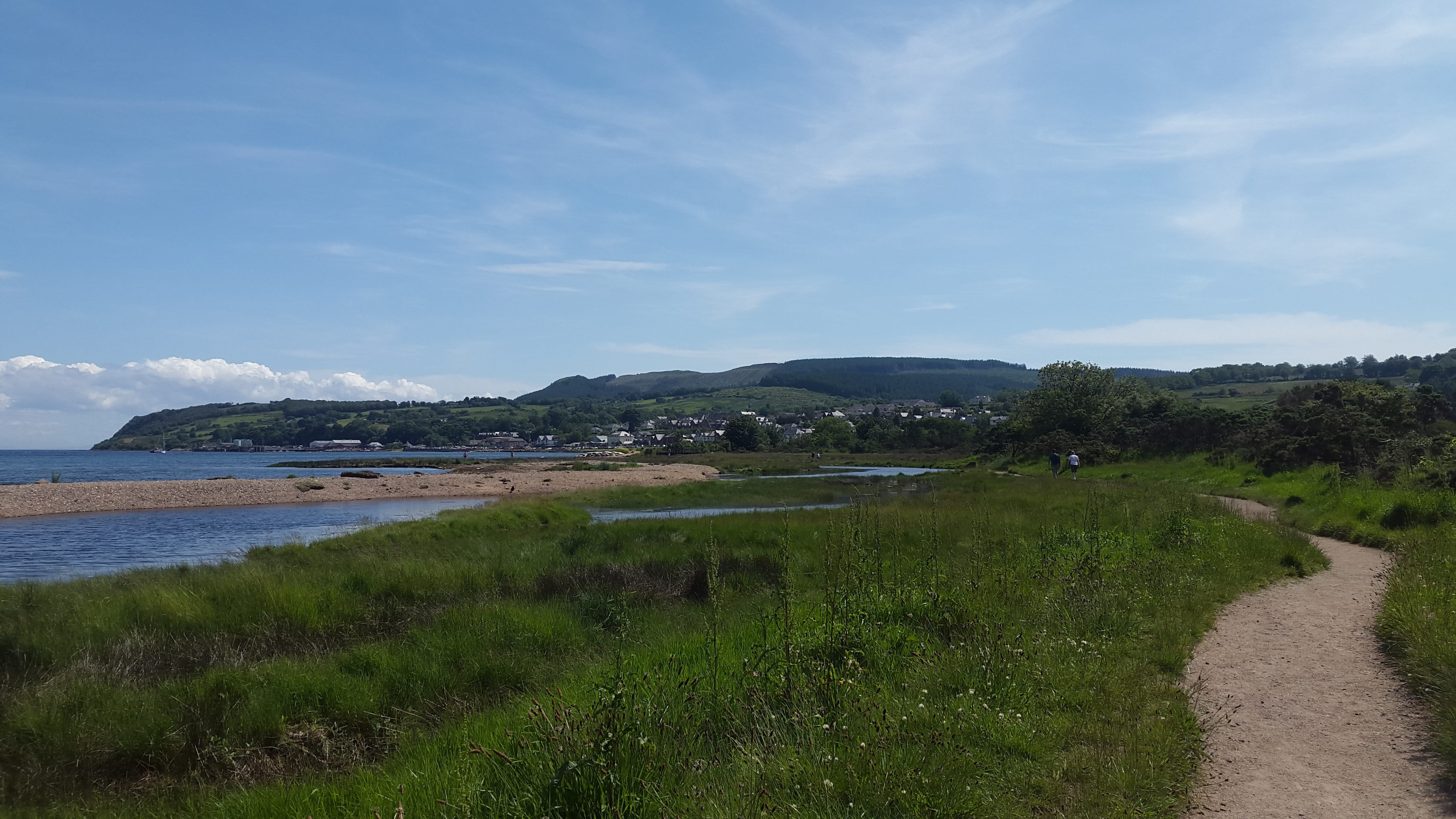 Isle Of Arran, tree, sand, bay, happy, sunny, tranquility, sky, blue, scenics - nature, summer, beauty in nature, landscape, nature, holiday, vacation, HD Wallpaper