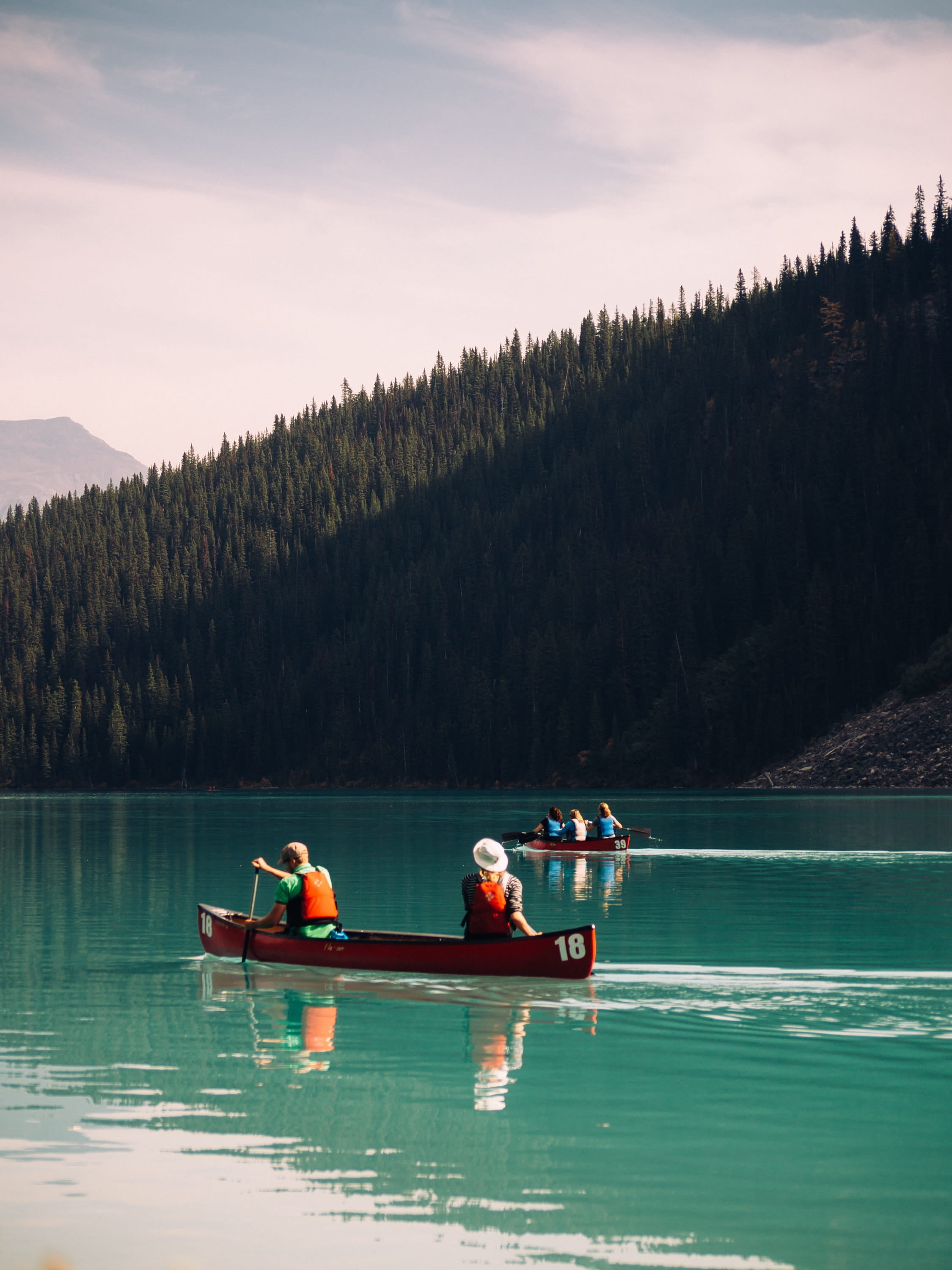 real people, lifestyles, tree, getting away from it all, trees, view, nautical vessel, lake, forest, leisure activity, beauty in nature, adventure, water, Phone HD Wallpaper