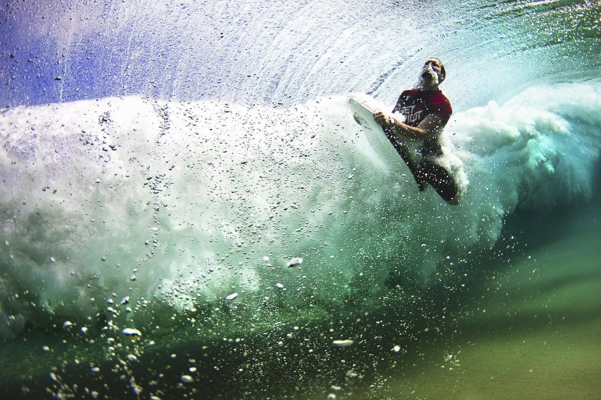 Sports, Underwater, Surfing, Wave, Boogie Board, Ocean, 1080P, Bubble, HD Wallpaper