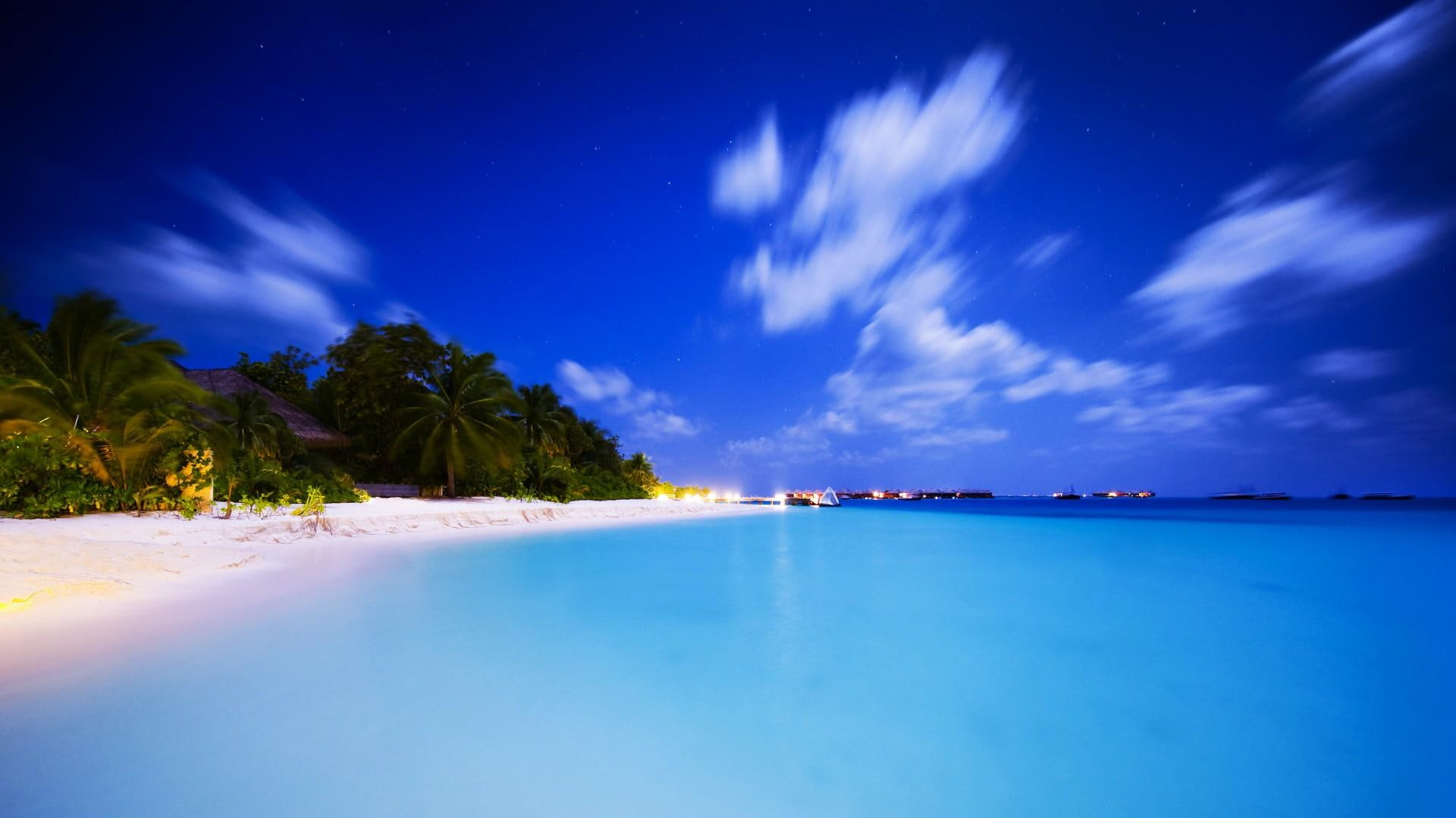 1080P, summer, tropical, sea, exotic, travel, beach, blue water, blue sky, holiday, HD Wallpaper
