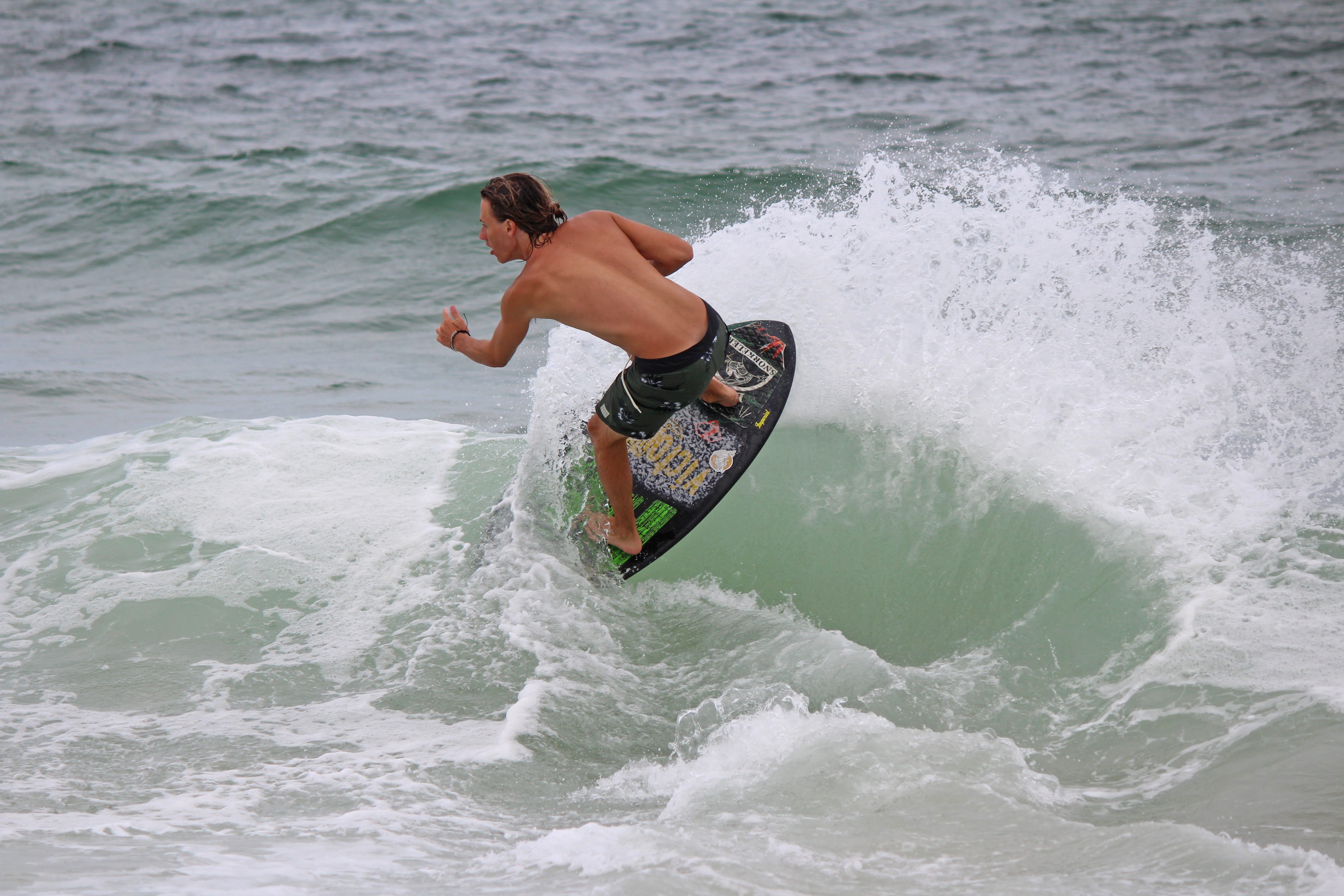 shirtless, extreme sports, water, surfing, waterfront, one person, day, coastline, wave, nature, aquatic sport, sport, sea, beauty in nature, banks, coast, HD Wallpaper