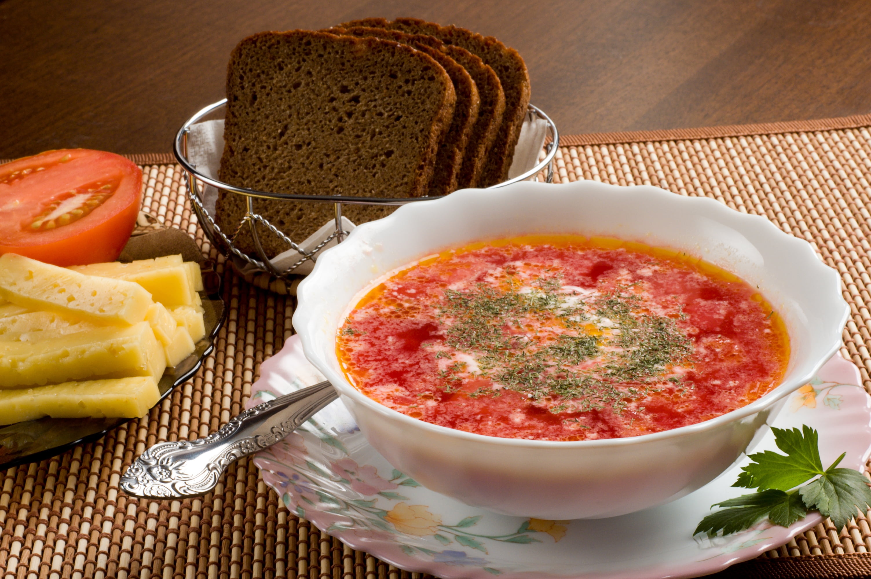 crockery, ceramic, healthy Eating, portion, still life, breakfast, vegetable, tomatoes, spoon, cream, temptation, food and drink, bread, snack, 2K, refreshment, HD Wallpaper